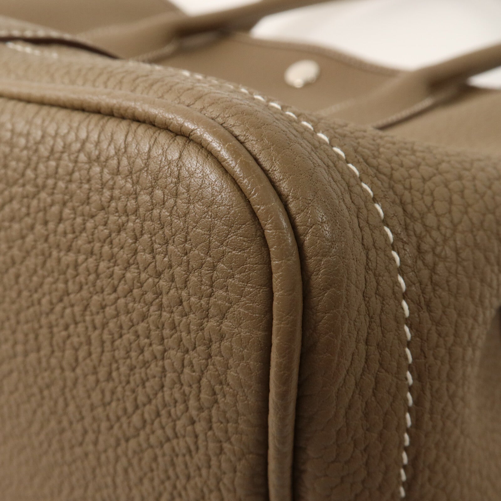 HERMES Negonda皮革Garden Party PM手挽袋Etoupe
