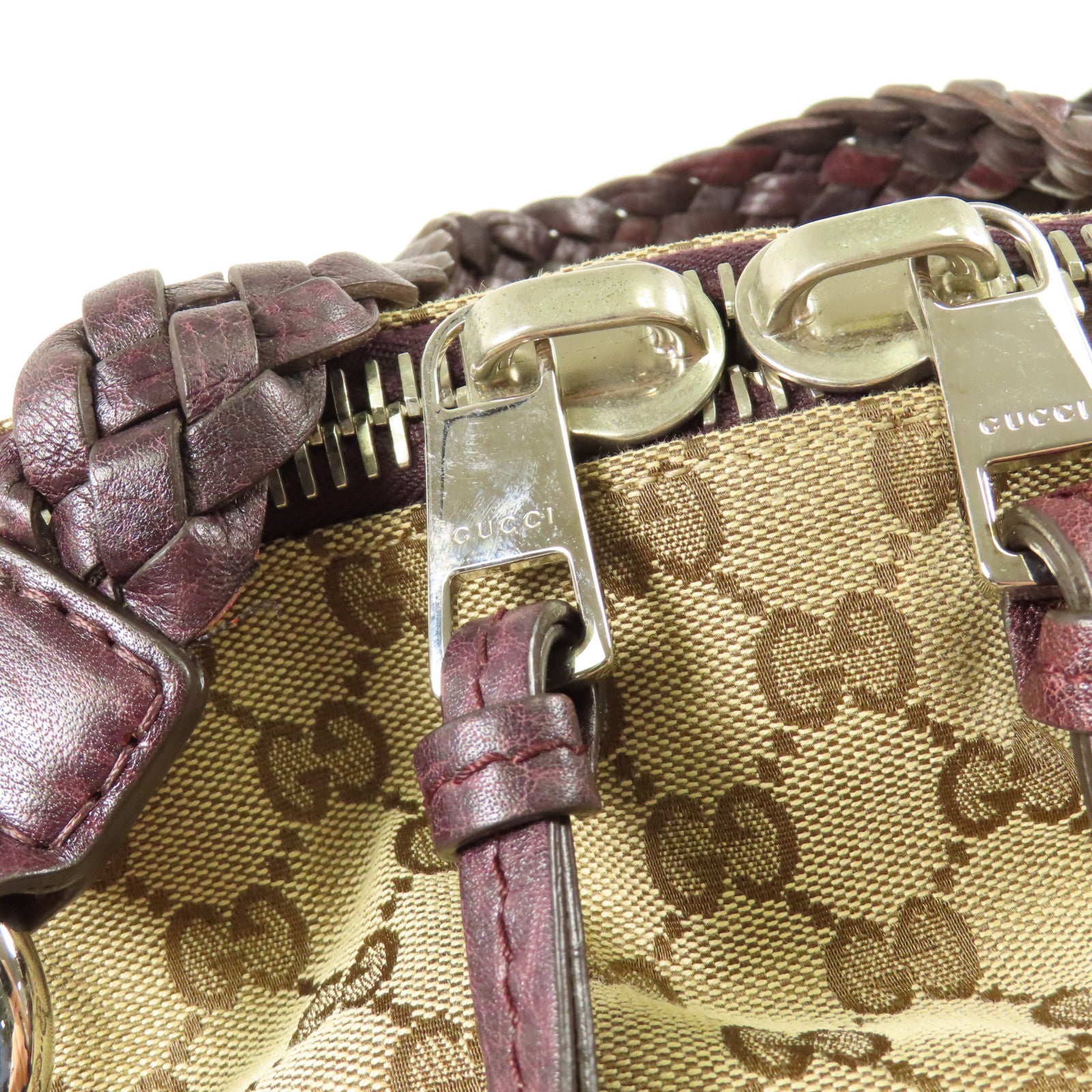 GUCCI 【激減優惠】帆布Tote Bag銀扣手挽袋