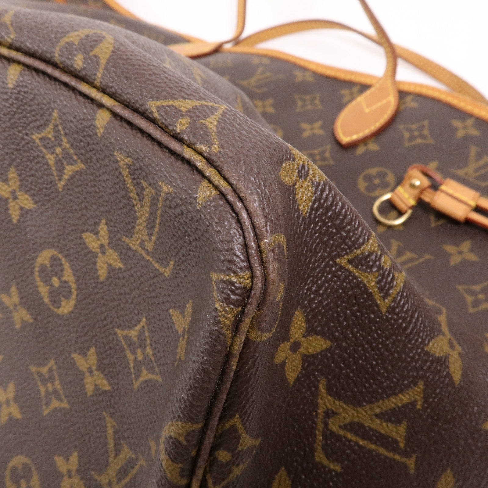 LOUIS VUITTON Monogram Neverfull GM金扣手挽袋