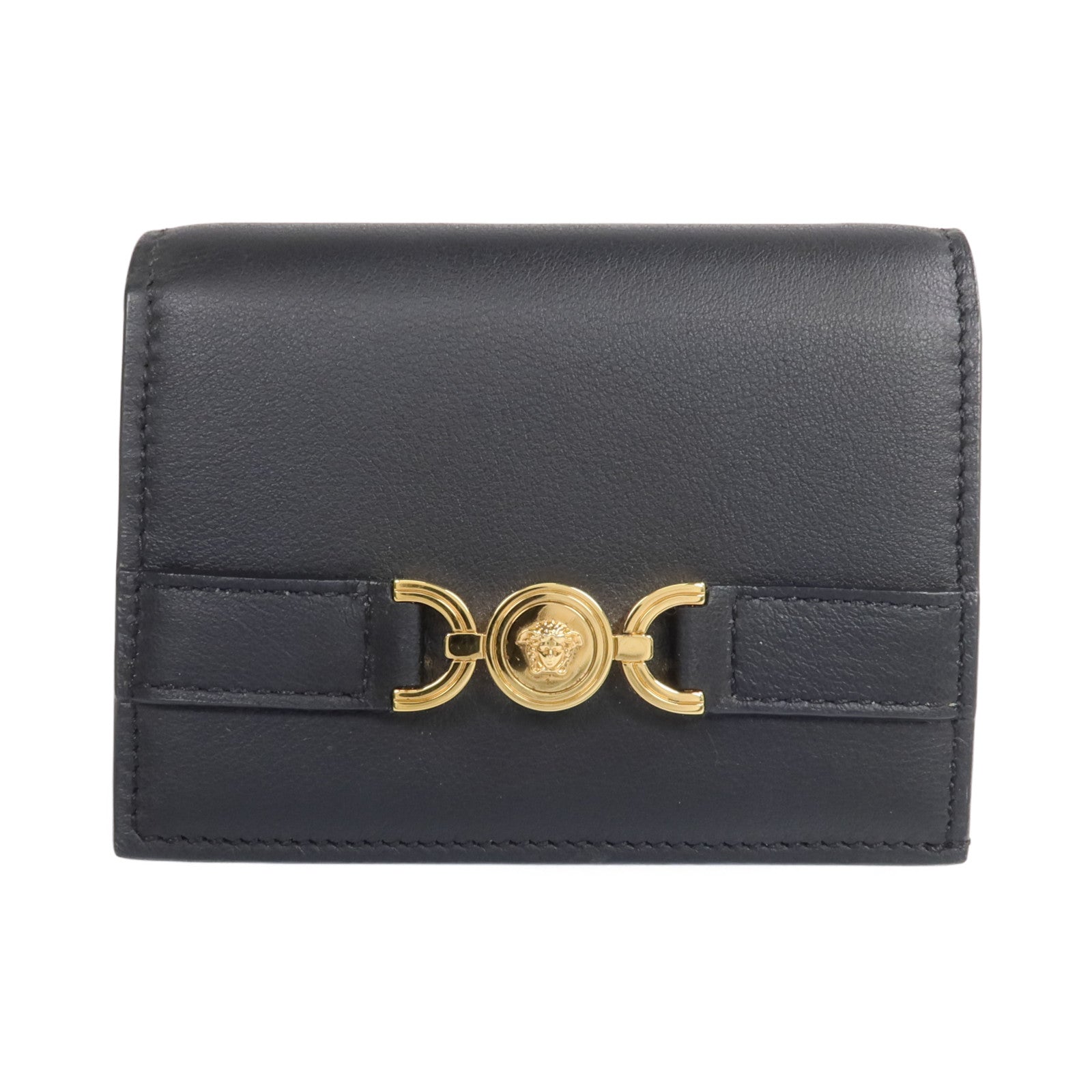 VERSACE 羊皮皮革Medusa '95 Fold Wallet 金扣錢包