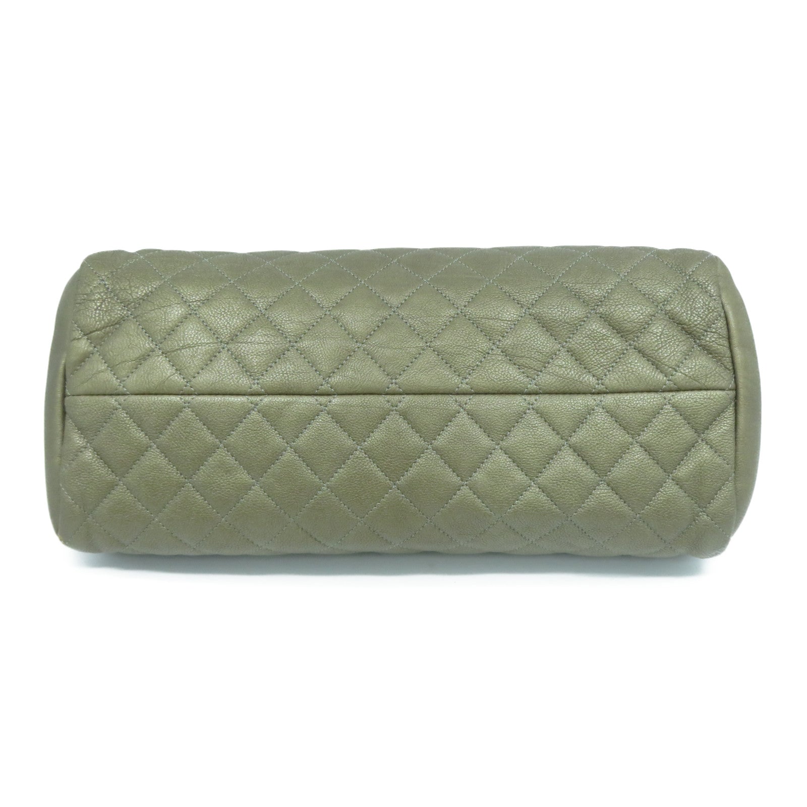 CHANEL 【激減優惠】菱格牛皮皮革Chain Shoulder Bag銀扣鏈帶肩背袋啡色