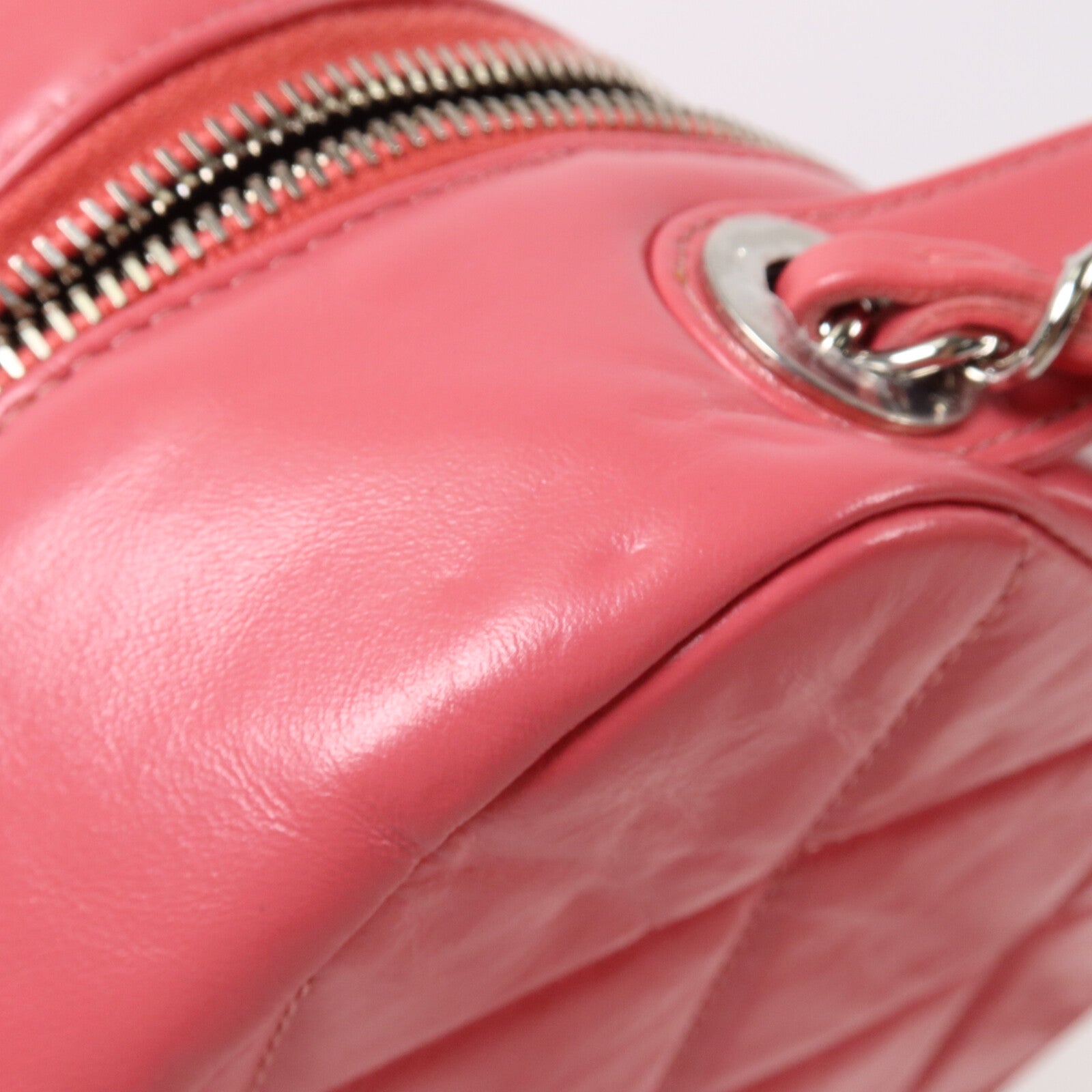 CHANEL 牛皮皮革Top Handle Bag鏈帶手挽肩背兩用袋