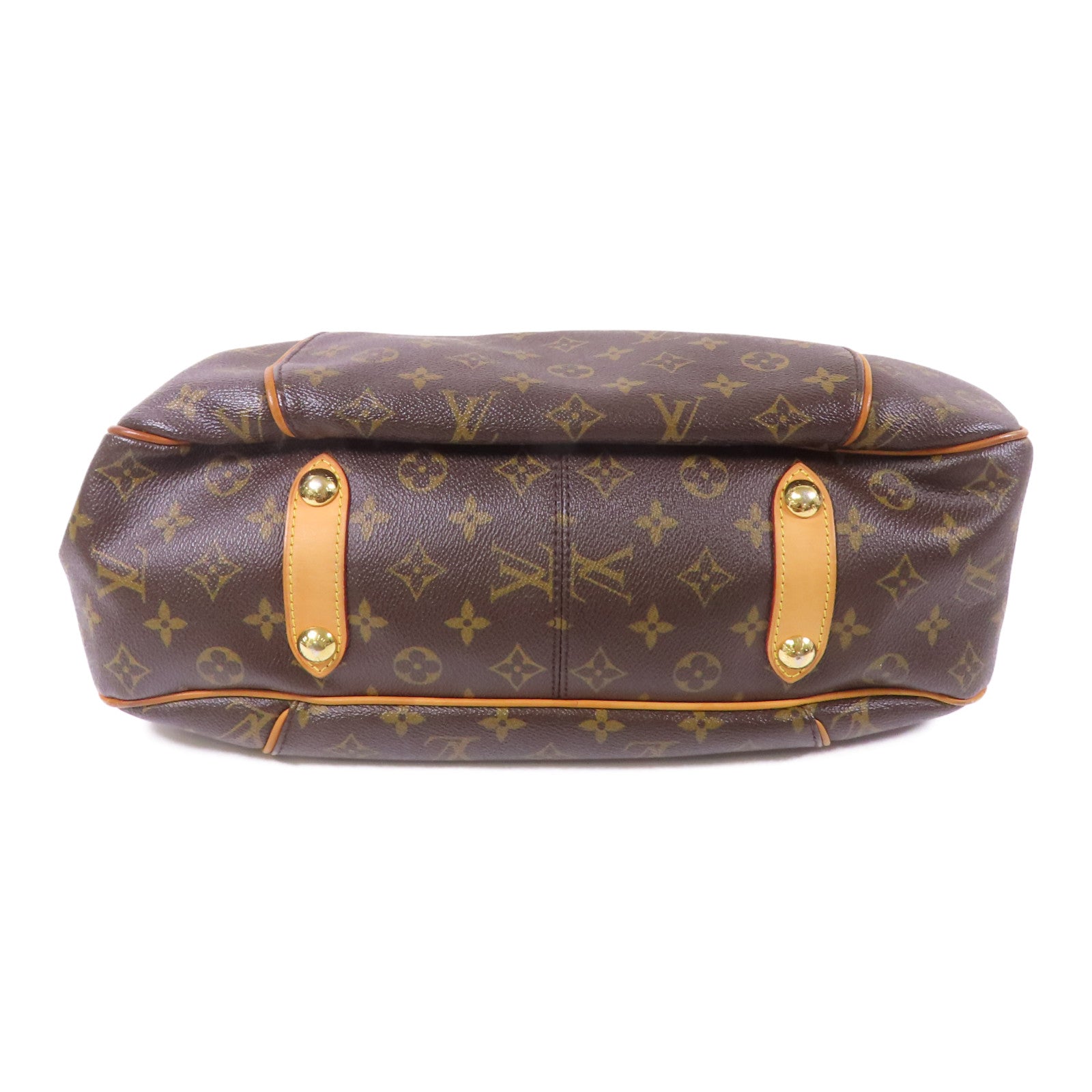 LOUIS VUITTON Monogram Galliera PM金扣肩背袋棕色