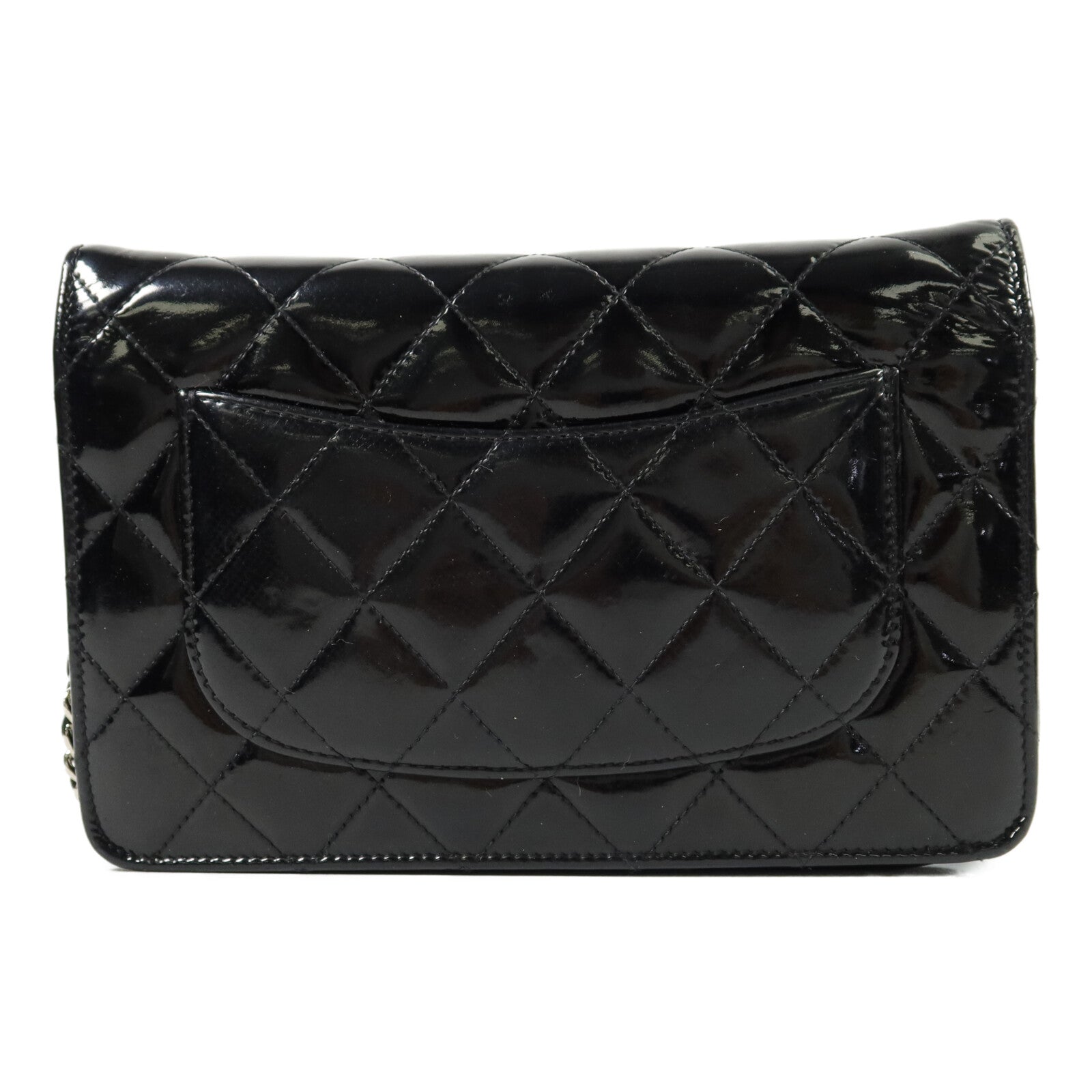 CHANEL 漆皮皮革Wallet On Chain Shoulder Bag鏈帶肩背袋