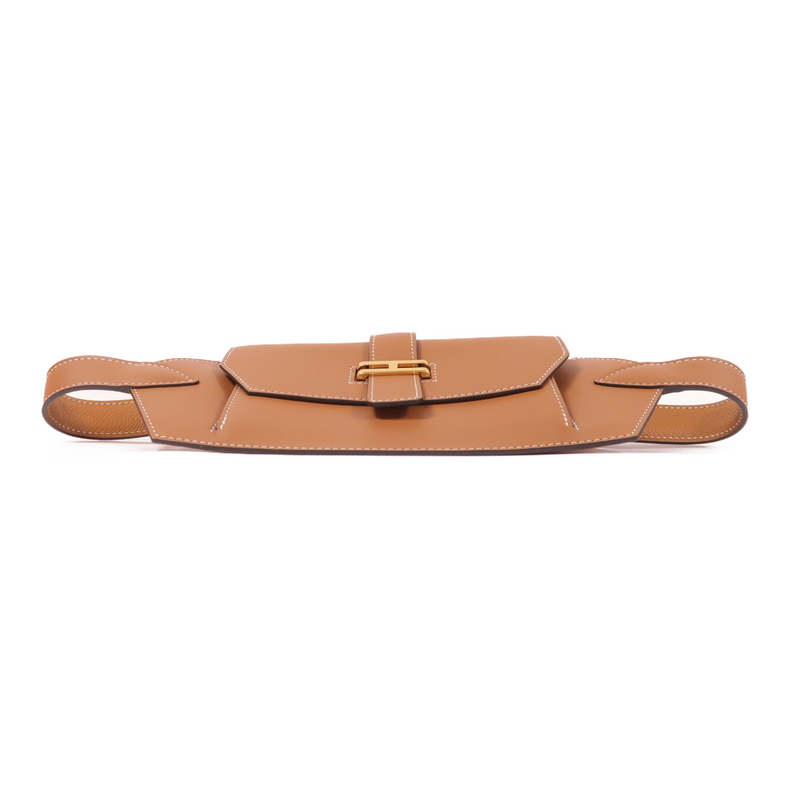 HERMES Swift皮革Elan pocket 24 Belt金扣腰包Gold