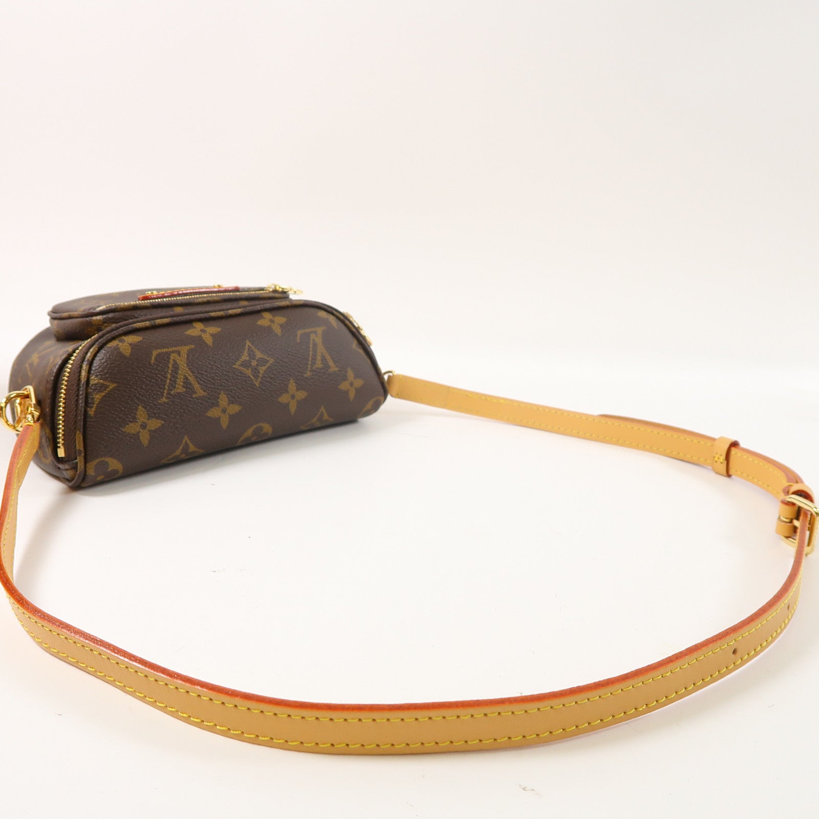 LOUIS VUITTON Monogram Mini Bumbag金扣肩背袋啡色