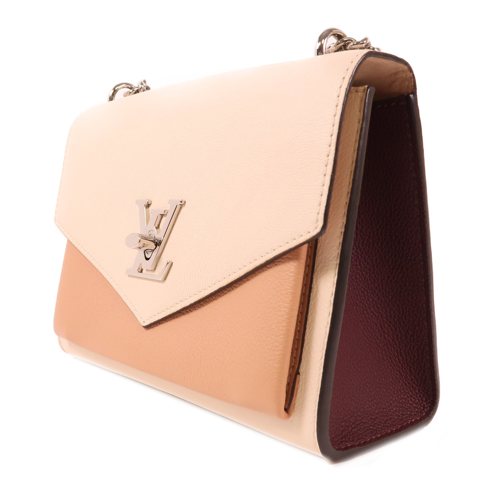 LOUIS VUITTON 牛皮皮革My Lockme銀扣肩背袋