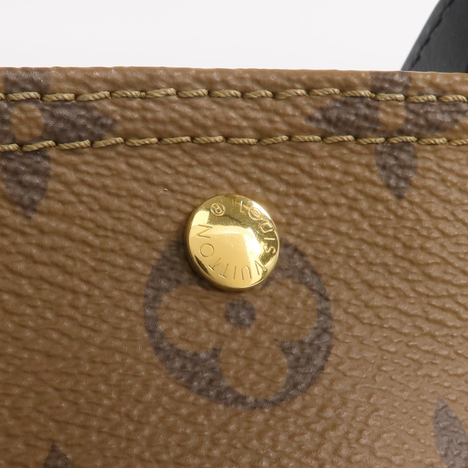LOUIS VUITTON Monogram Reverse Atlantis BB金扣手挽肩背兩用袋