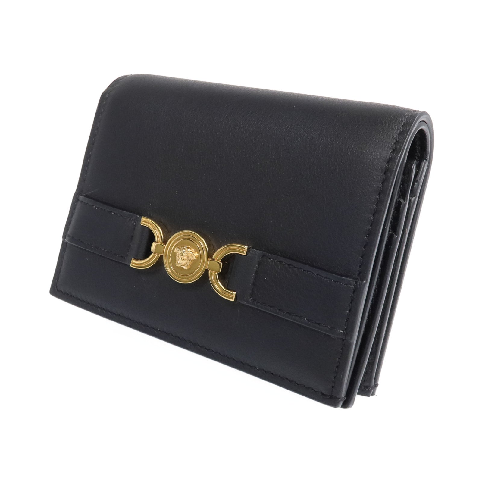 VERSACE 羊皮皮革Medusa '95 Fold Wallet 金扣錢包