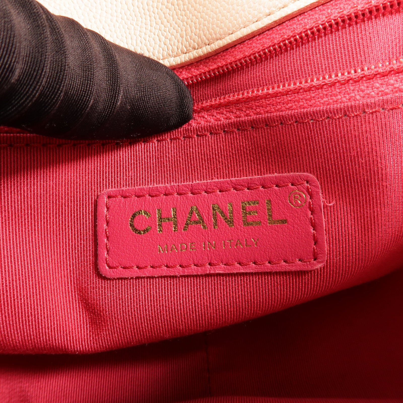 CHANEL 牛皮皮革Chain Shoulder手挽肩背兩用袋