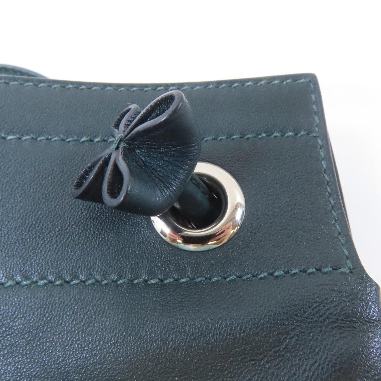HERMES Swift皮革Sac Aline Mini Bag銀扣肩背袋Vert Cypres/綠色