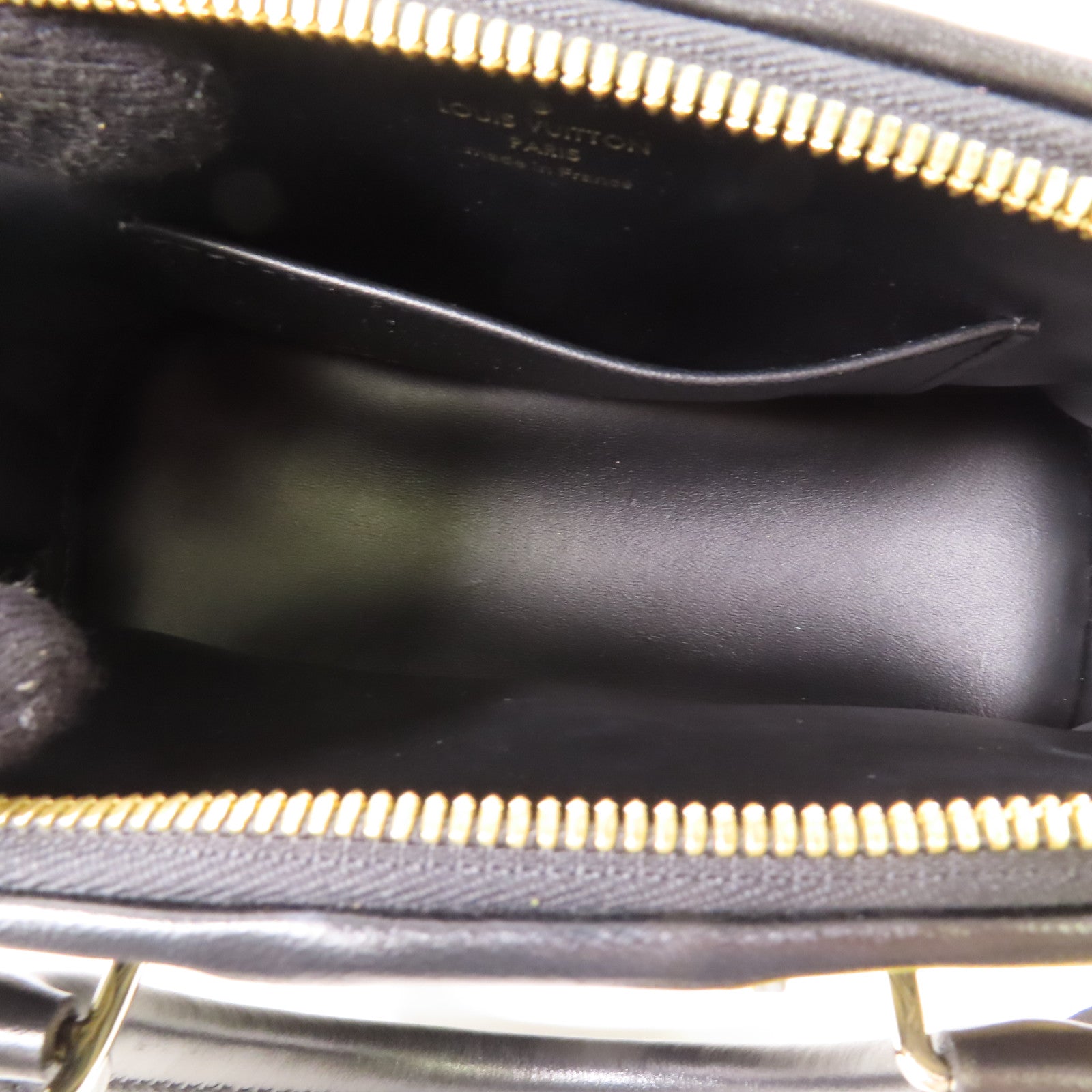 LOUIS VUITTON LV GHW Alma BB Handbag M23576 Calfskin Leather Gray Black