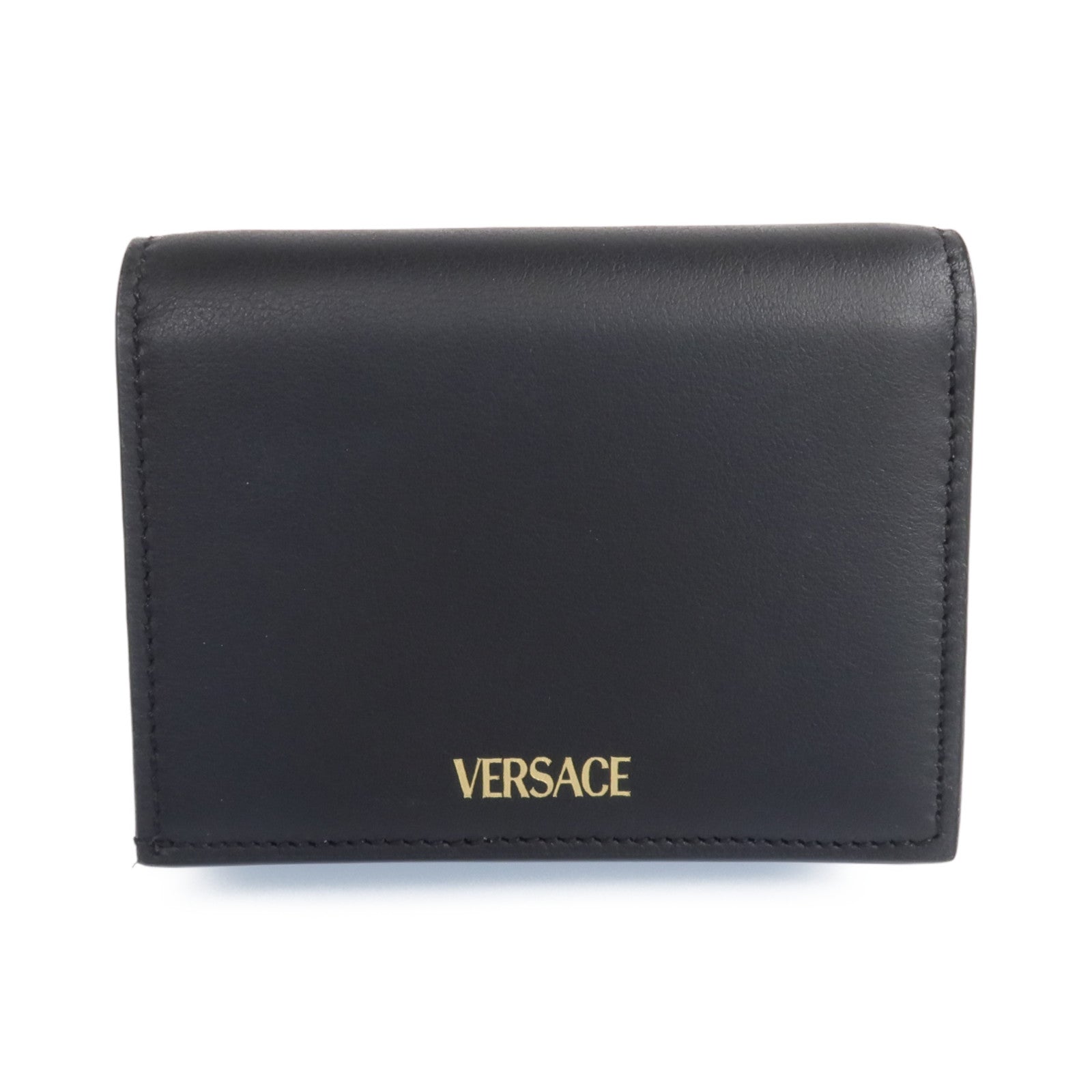 VERSACE 羊皮皮革Medusa '95 Fold Wallet 金扣錢包
