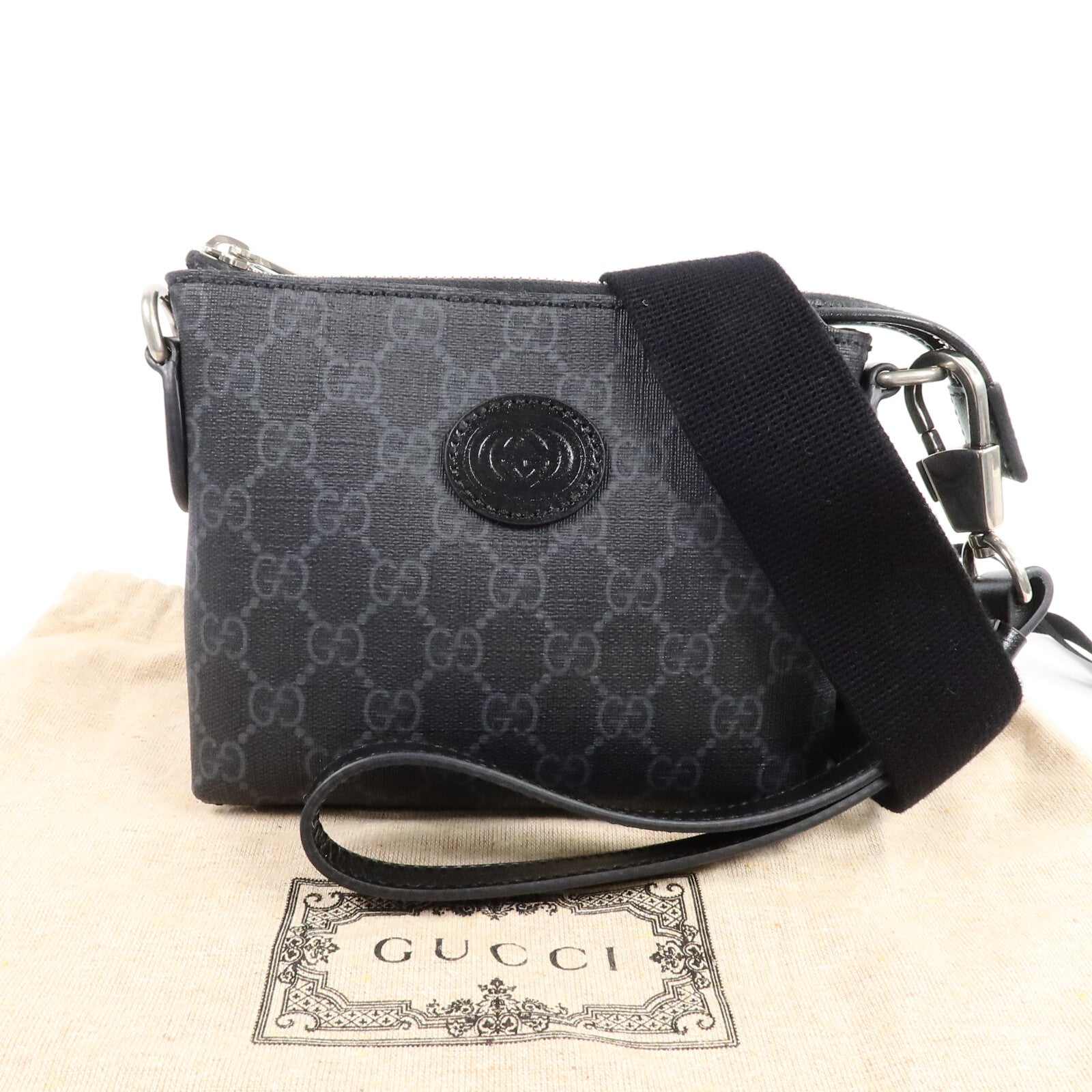 GUCCI 塗層帆布GG SUPREME肩背袋