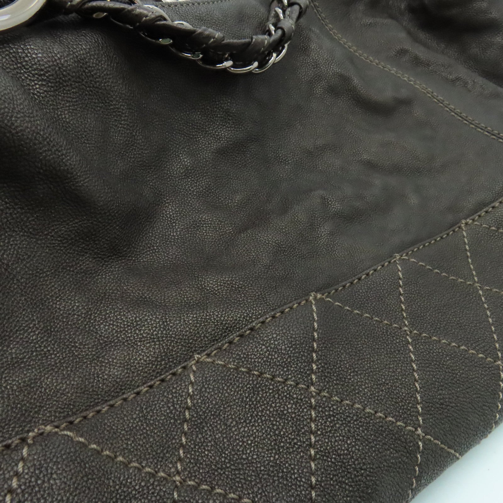 CHANEL菱格牛皮皮革Shoulder Bag肩背袋啡色