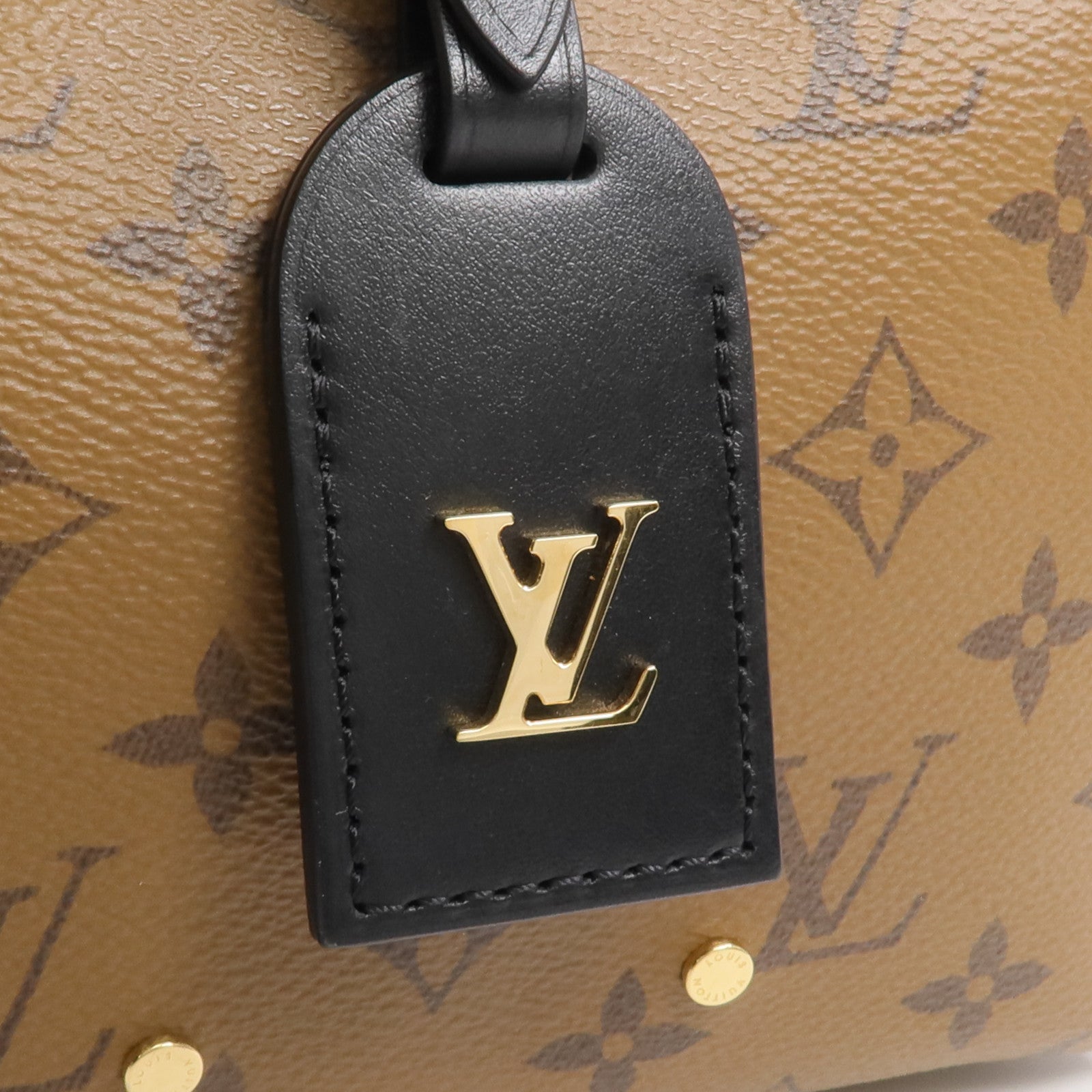 LOUIS VUITTON Monogram Reverse Atlantis BB金扣手挽肩背兩用袋