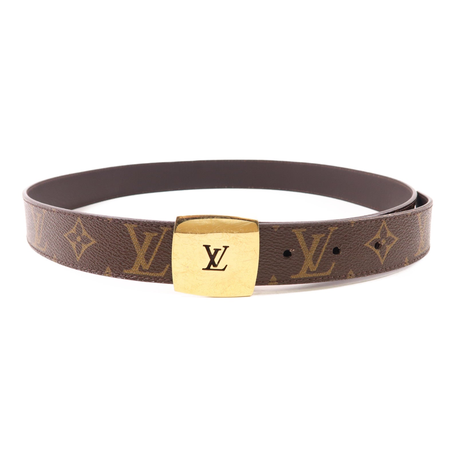 LOUIS VUITTON LV GHW Ceinture LV Cut Belt M6887U Monogram Brown