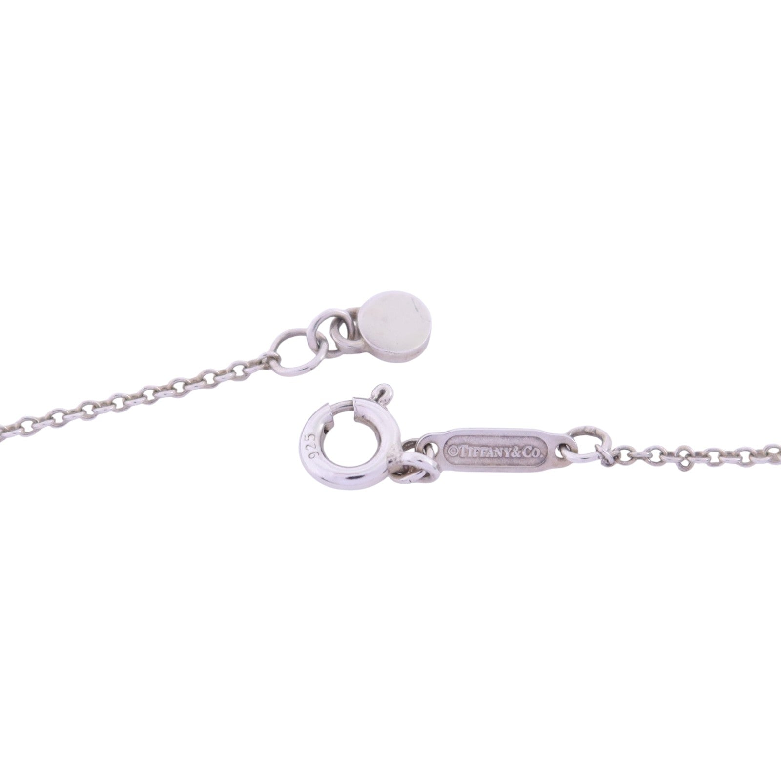 TIFFANY＆CO 925純銀Return To Tiffany Double Round Tag Necklace銀扣項鏈
