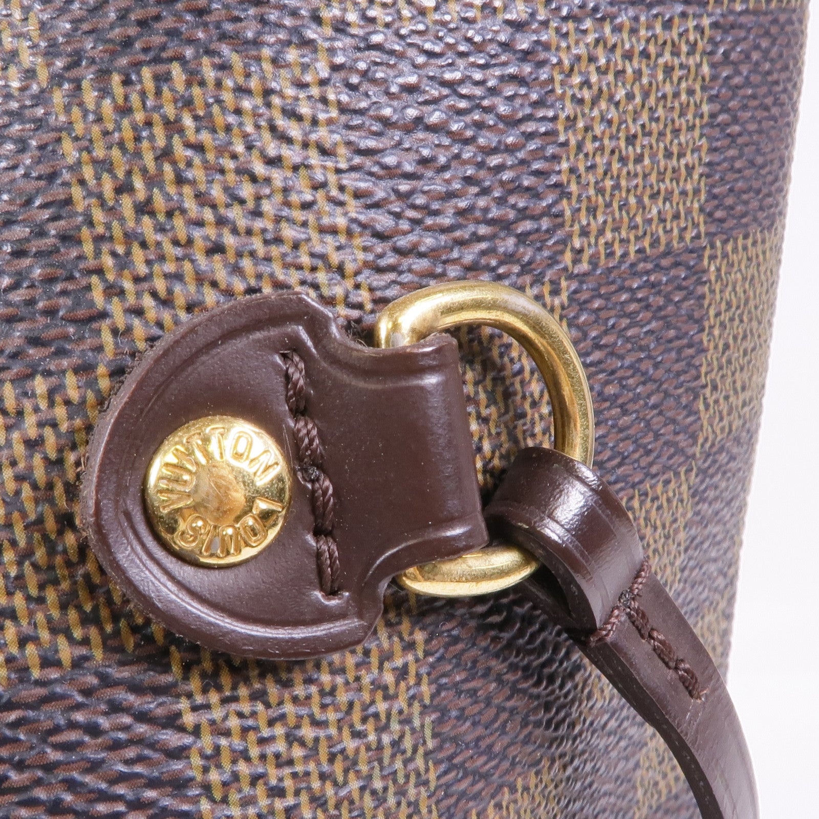 LOUIS VUITTON Damier Neverfull MM金扣肩背袋/手挽袋