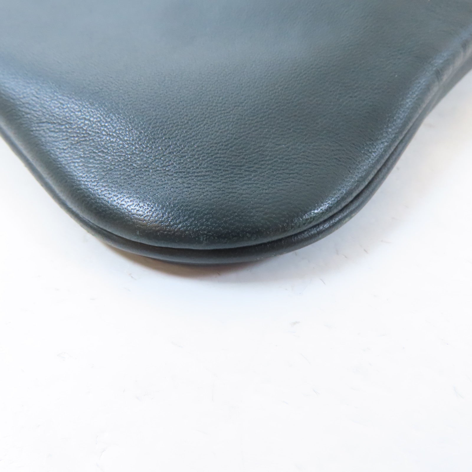 HERMES Swift皮革Sac Aline Mini Bag銀扣肩背袋Vert Cypres/綠色
