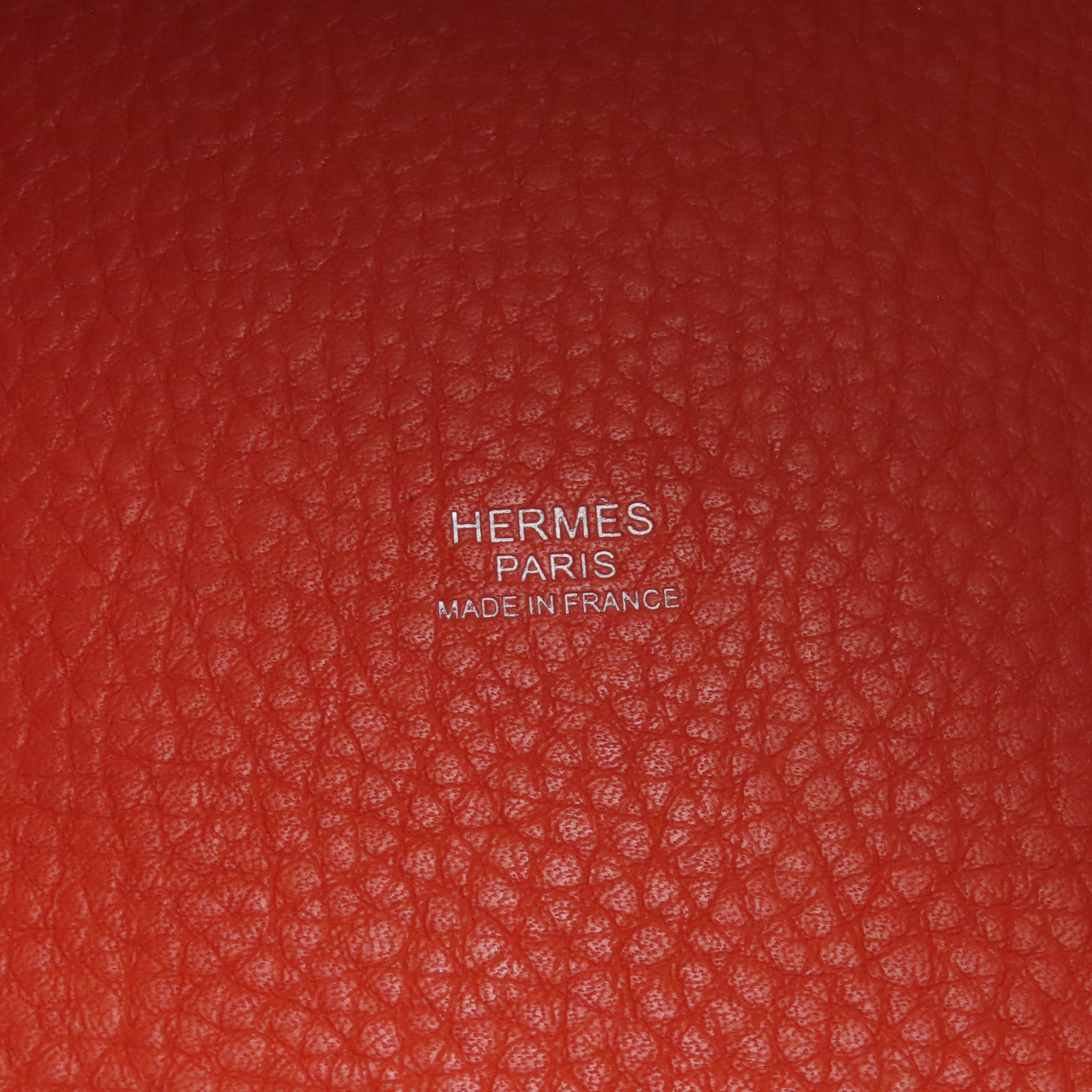 HERMES 【限時優惠】Clemence皮革Picotin MM銀扣手挽袋橙色