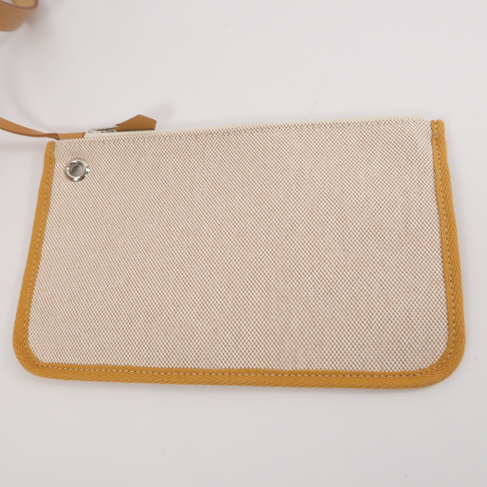 HERMES 帆布Herbag PM (Brides de Gala)手挽肩背兩用袋Gold