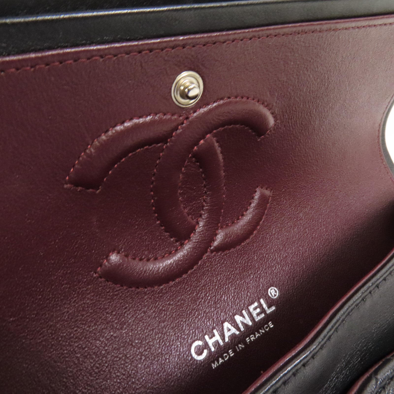 CHANEL 【激減優惠】羊皮皮革Classic 25銀扣鏈帶肩背袋