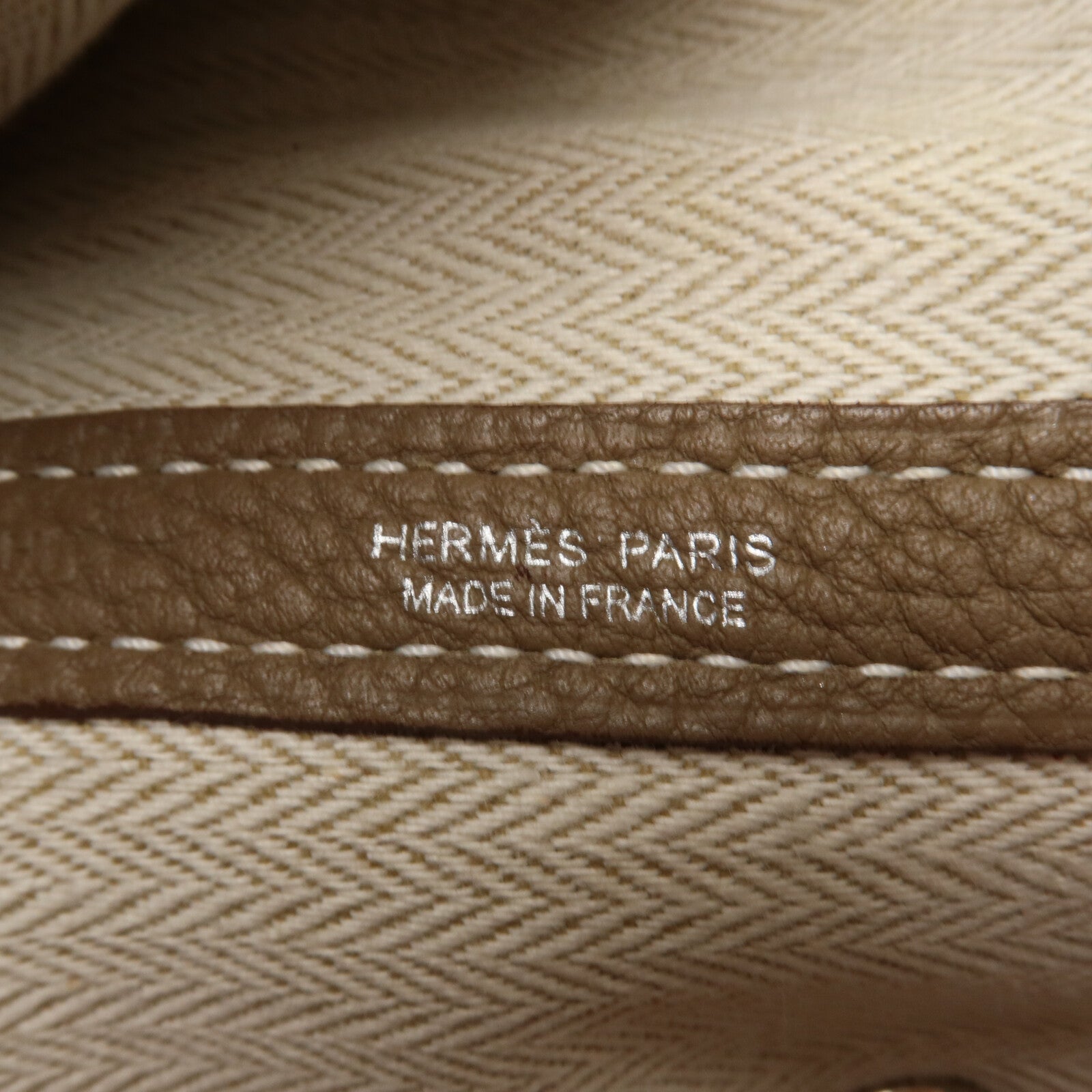 HERMES Negonda皮革Garden Party PM手挽袋Etoupe