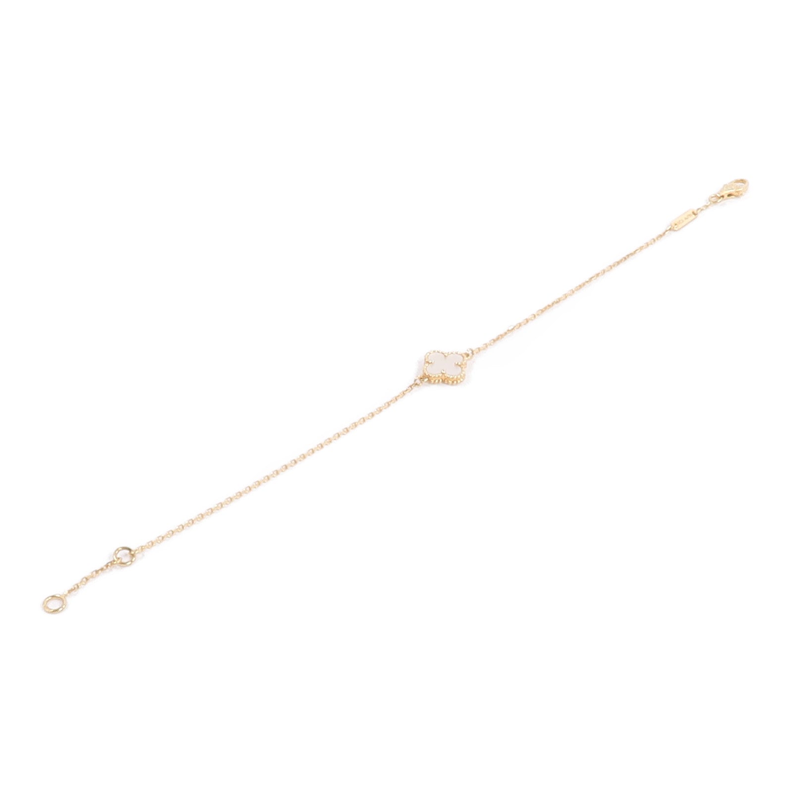 Van Cleef & Arpels 18K黃金/珍珠母貝Sweet Alhambra手鏈