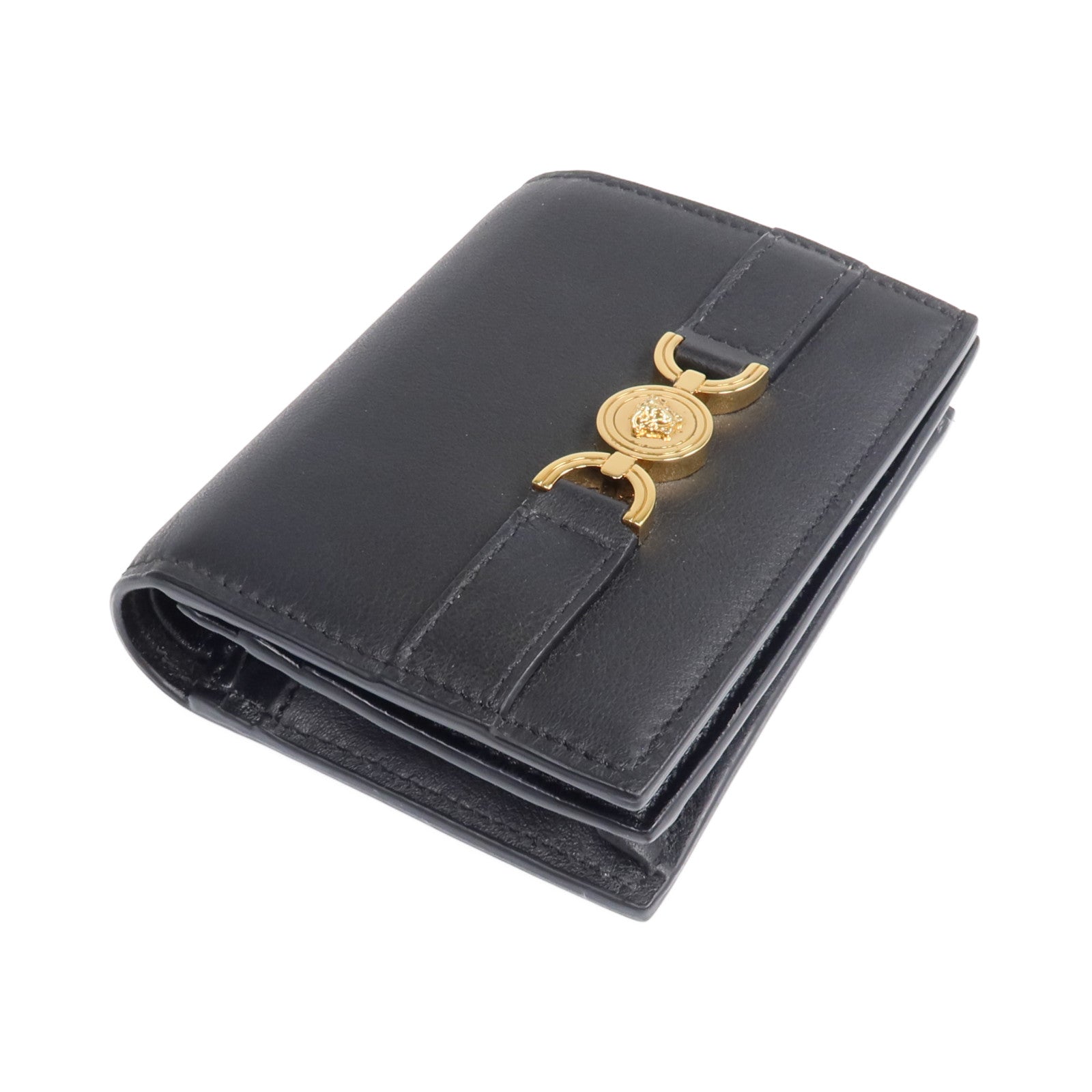 VERSACE 羊皮皮革Medusa '95 Fold Wallet 金扣錢包