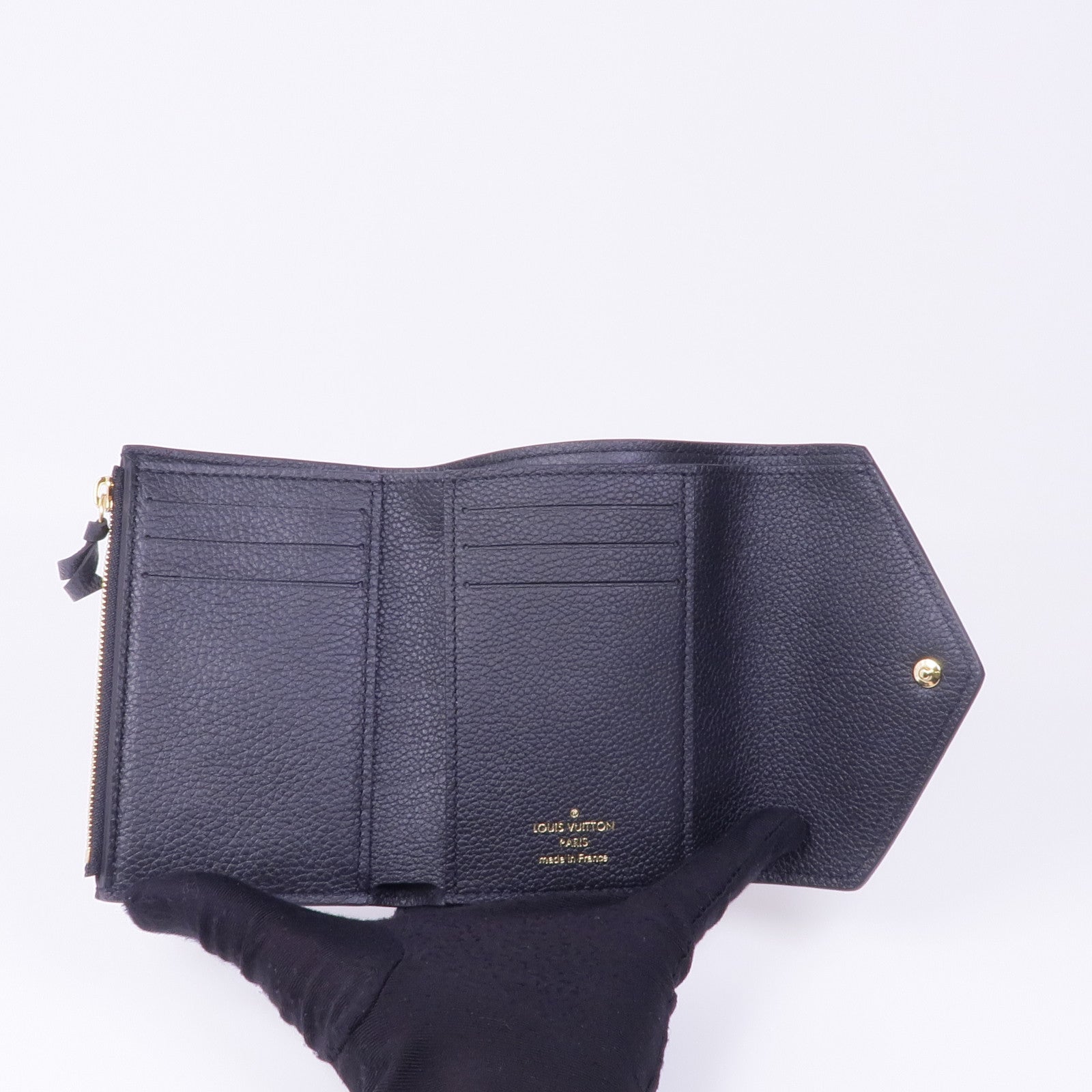 LOUIS VUITTON Monogram Empreinte Victorine Wallet金扣錢包