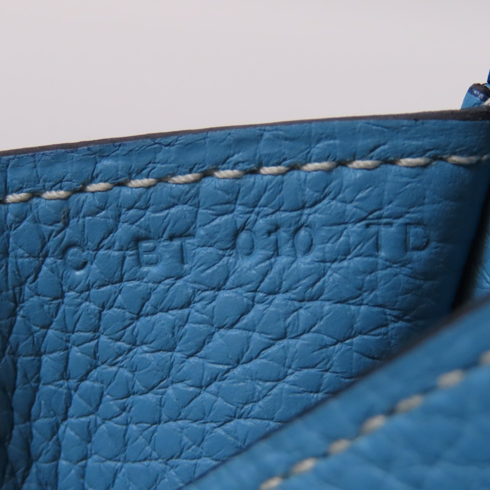 HERMES 牛皮皮革Halzan 31 2 Way Shoulder金扣手挽肩背兩用袋藍色