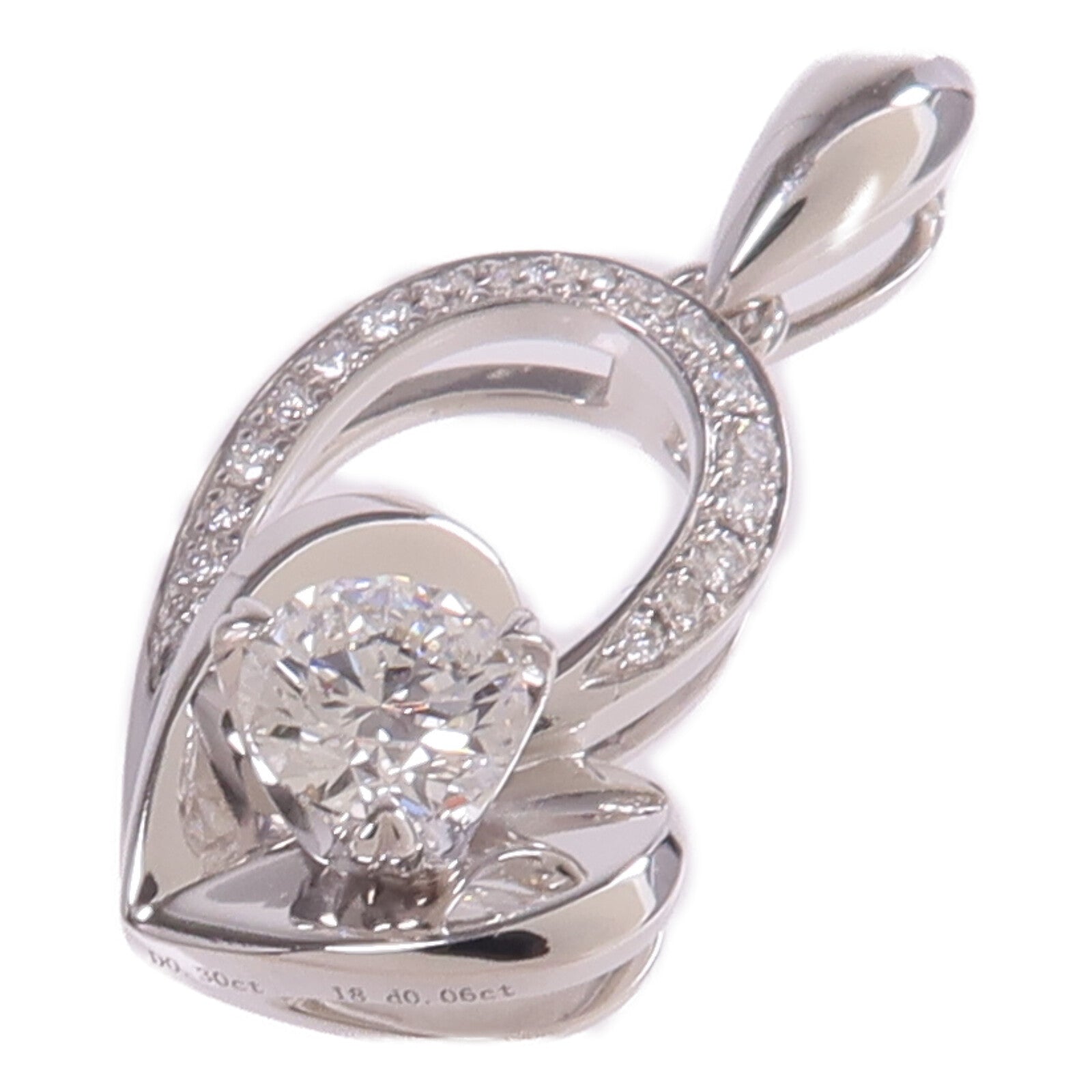 JEWELRY 【激減優惠】18K白金Diamond Pendant Top鑽石吊墜