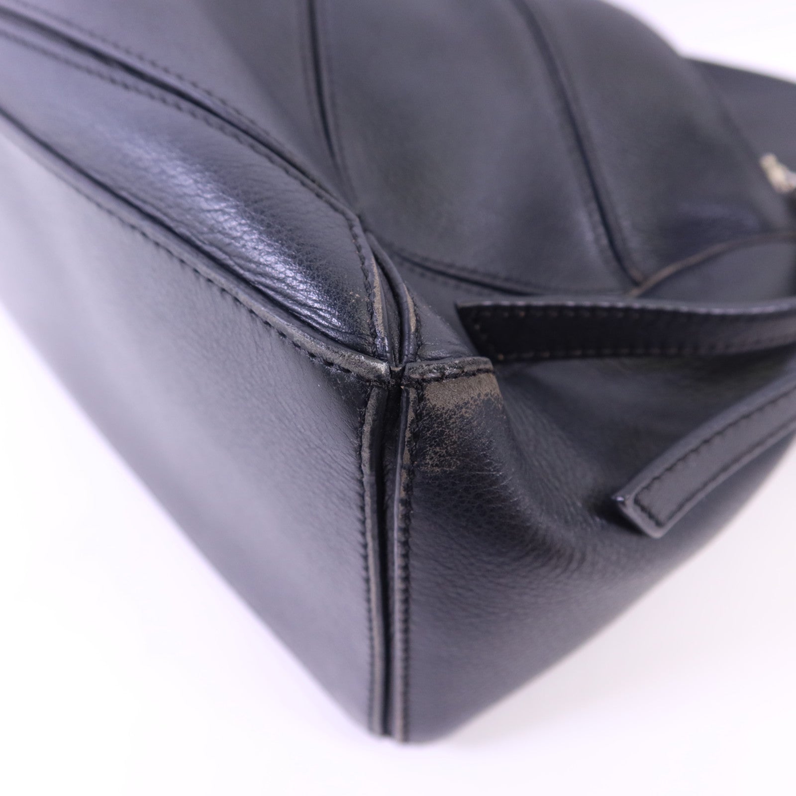 LOEWE 牛皮皮革Puzzle Small銀扣手挽肩背兩用袋