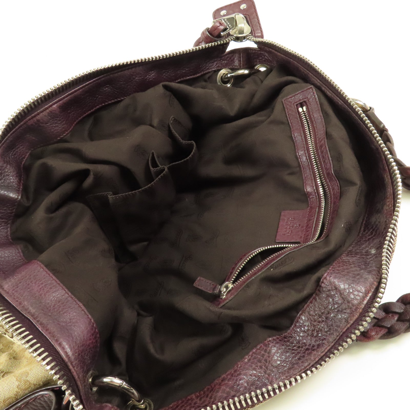 GUCCI 【激減優惠】帆布Tote Bag銀扣手挽袋