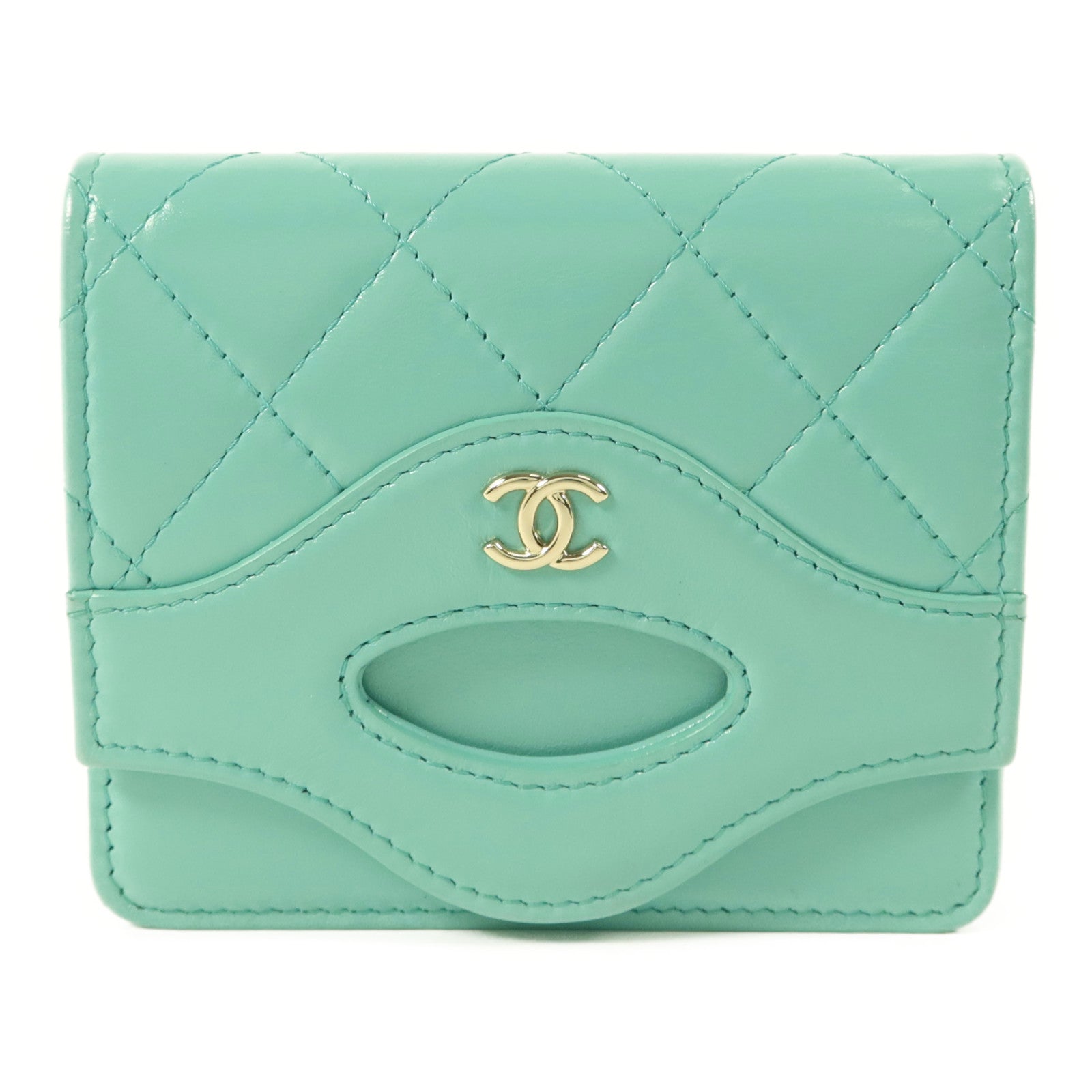 CHANEL 牛皮皮革Card Case金扣卡片套