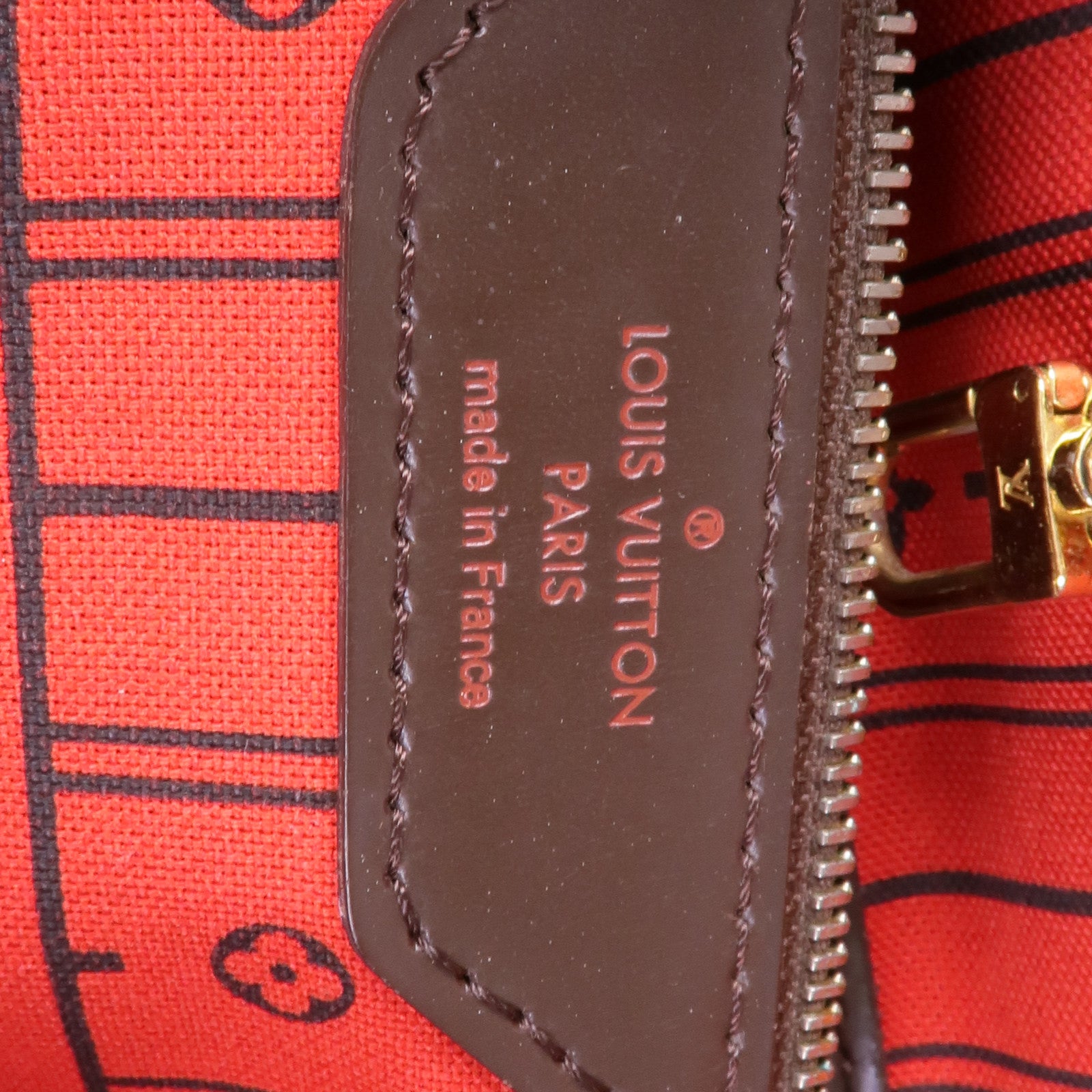 LOUIS VUITTON Damier Neverfull MM金扣肩背袋/手挽袋