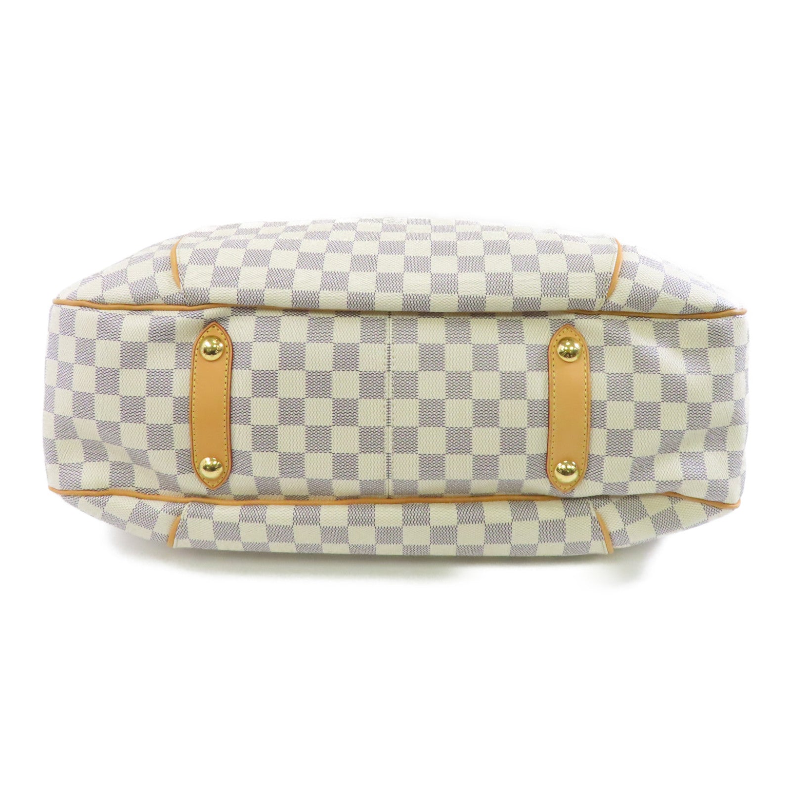 LOUIS VUITTON 【激減優惠】Damier Azur Galliera GM金扣肩背袋白色