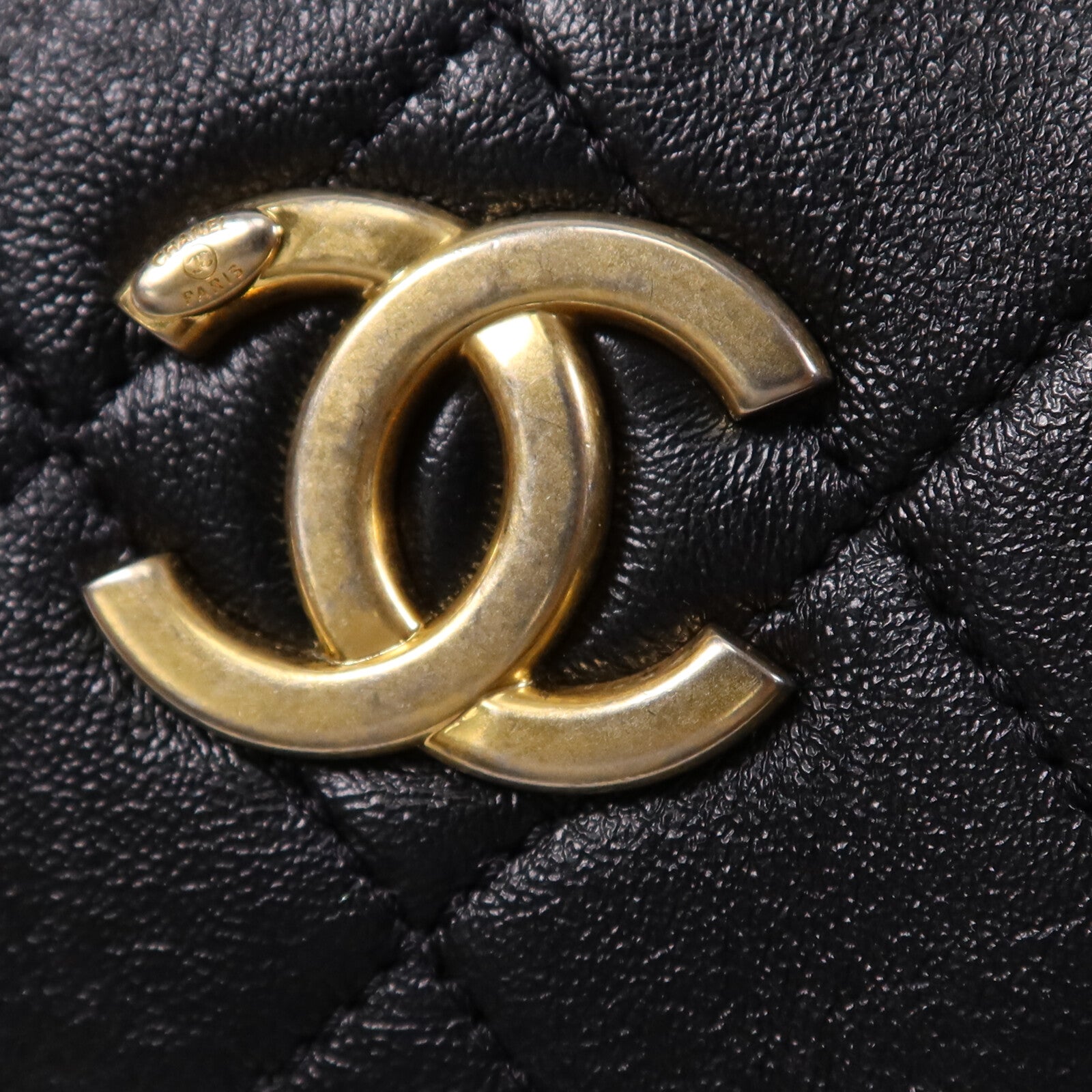 CHANEL 牛皮皮革2 Way Shoulder Bag金扣鏈帶手挽肩背兩用袋