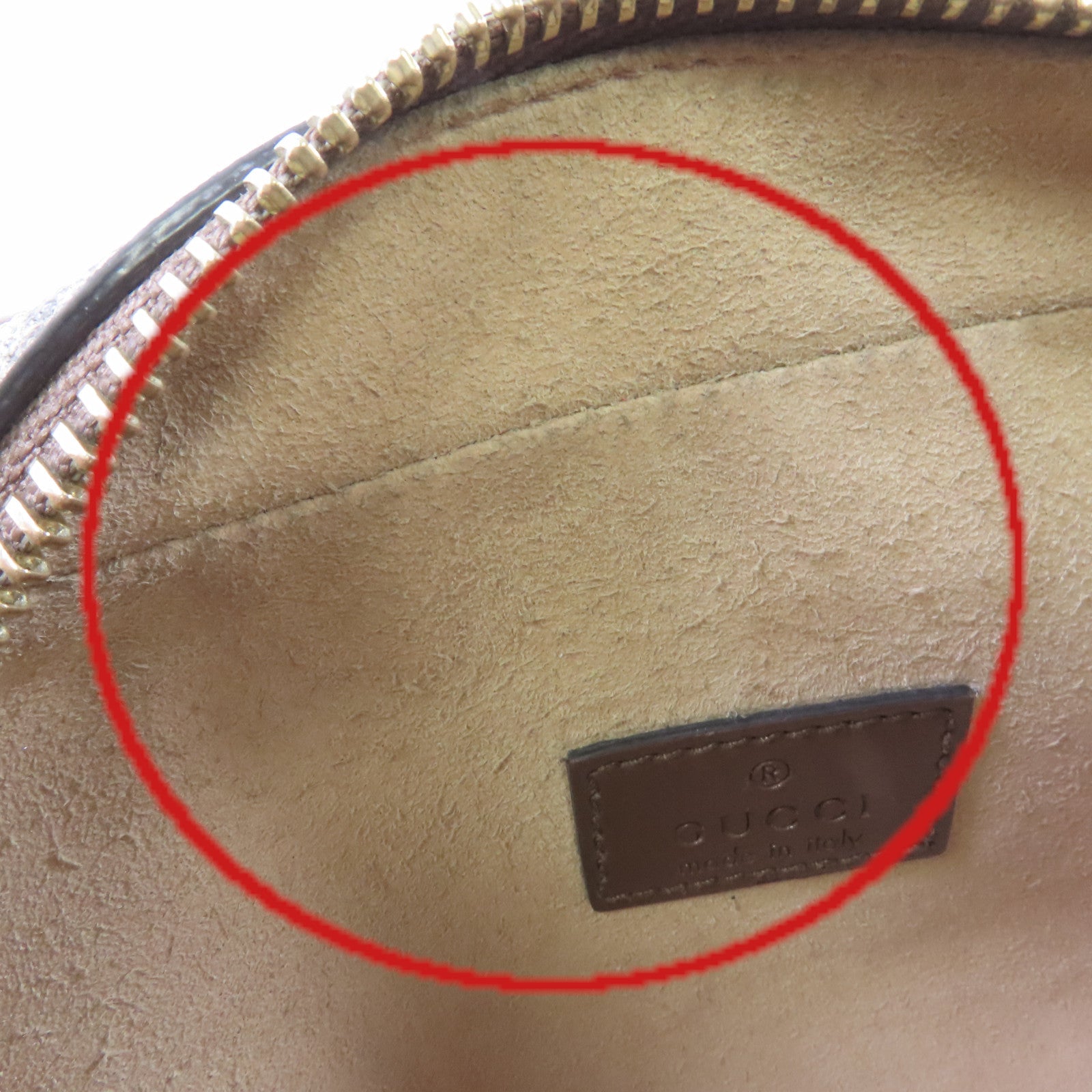 GUCCI 塗層帆布Interlocking G Shoulder Bag金扣肩背袋啡色
