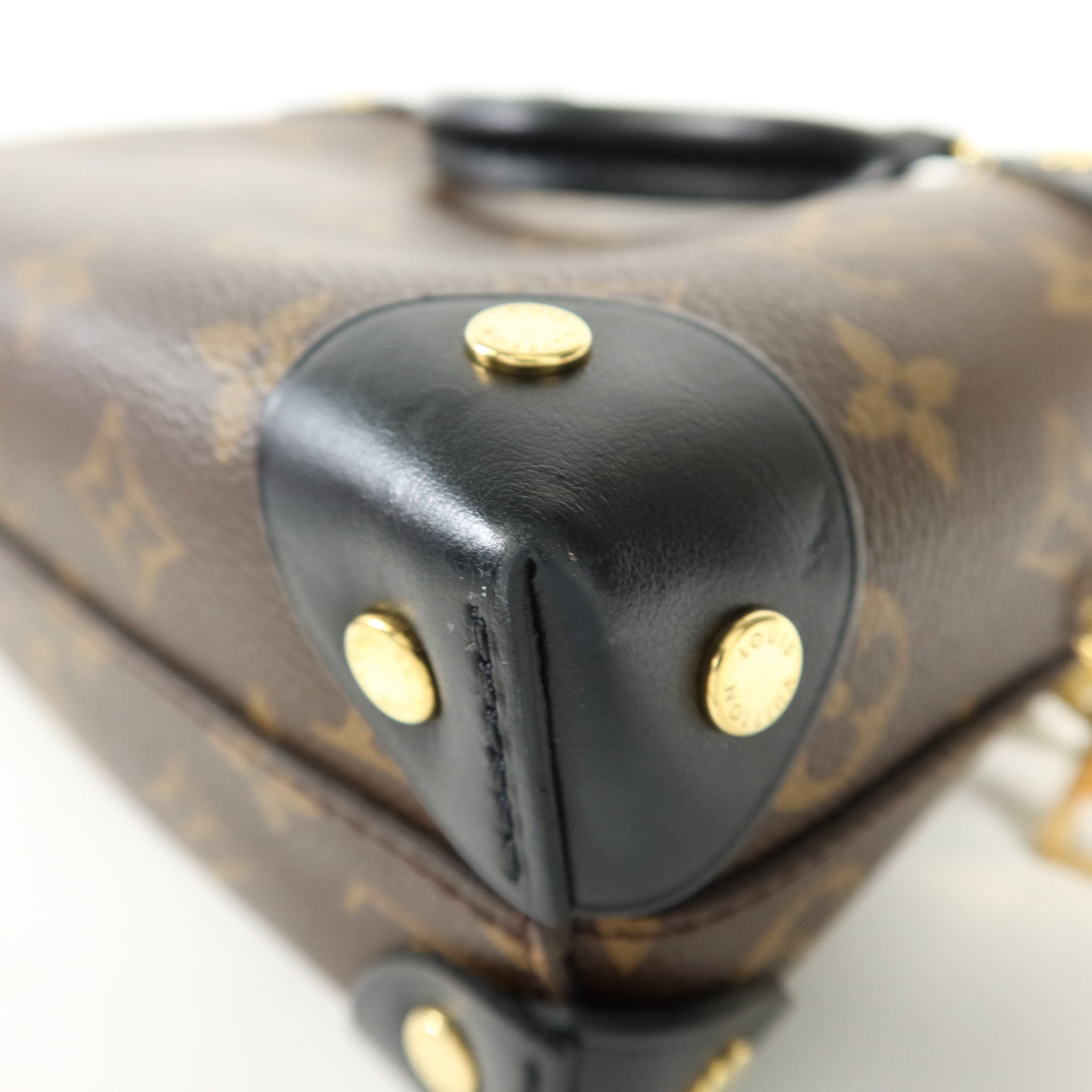 LOUIS VUITTON 【激減優惠】Monogram Petite Malle Souple金扣手挽肩背兩用袋棕色