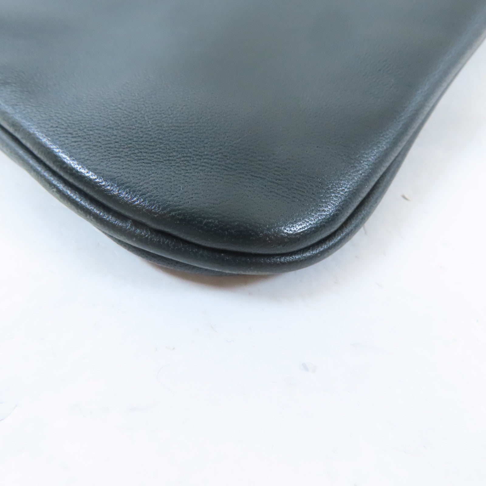 HERMES Swift皮革Sac Aline Mini Bag銀扣肩背袋Vert Cypres/綠色