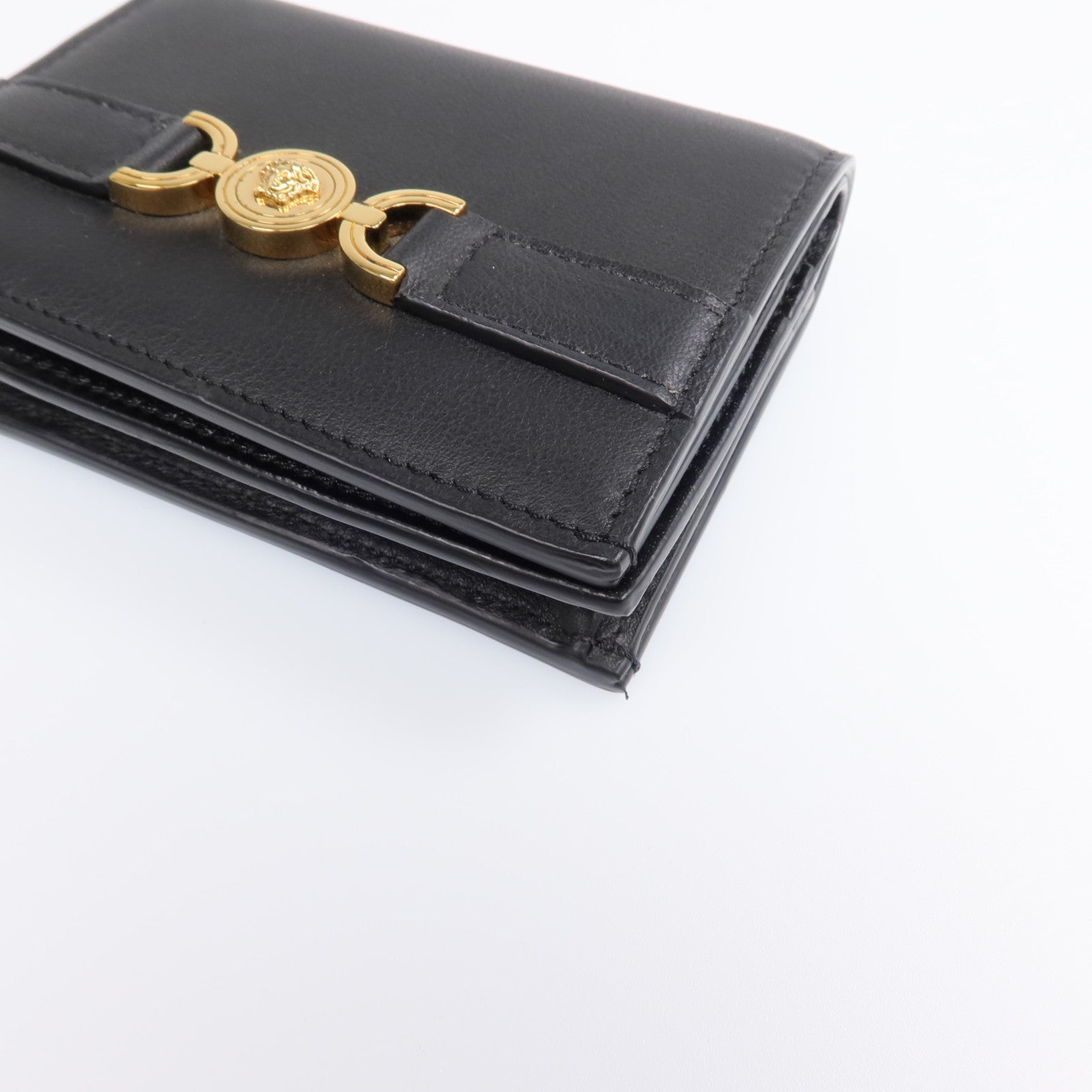 VERSACE 羊皮皮革Medusa '95 Fold Wallet 金扣錢包