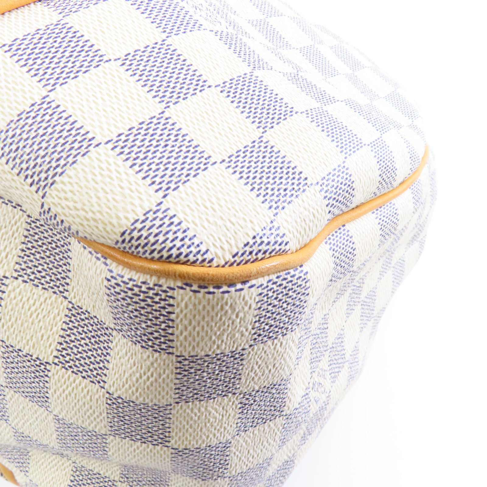 LOUIS VUITTON 【激減優惠】Damier Azur Galliera GM金扣肩背袋白色