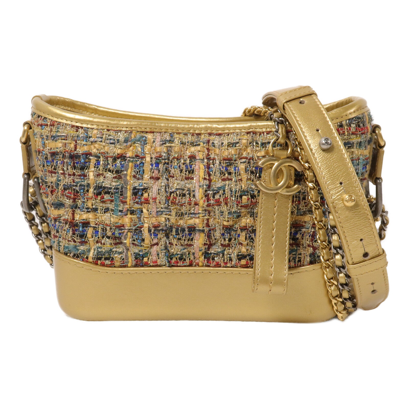 CHANEL Tweed Gabrielle Small鏈帶肩背袋