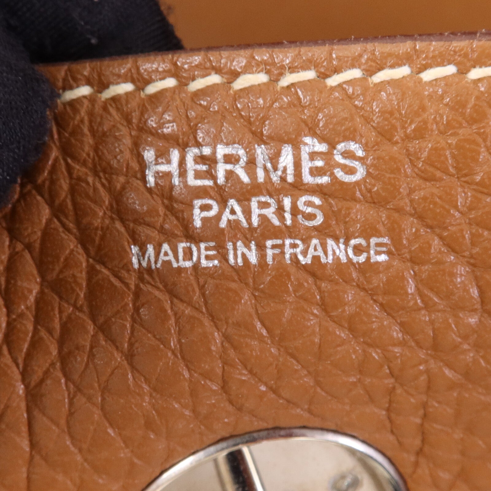 HERMES Clemence皮革Lindy 30手挽肩背兩用袋Gold