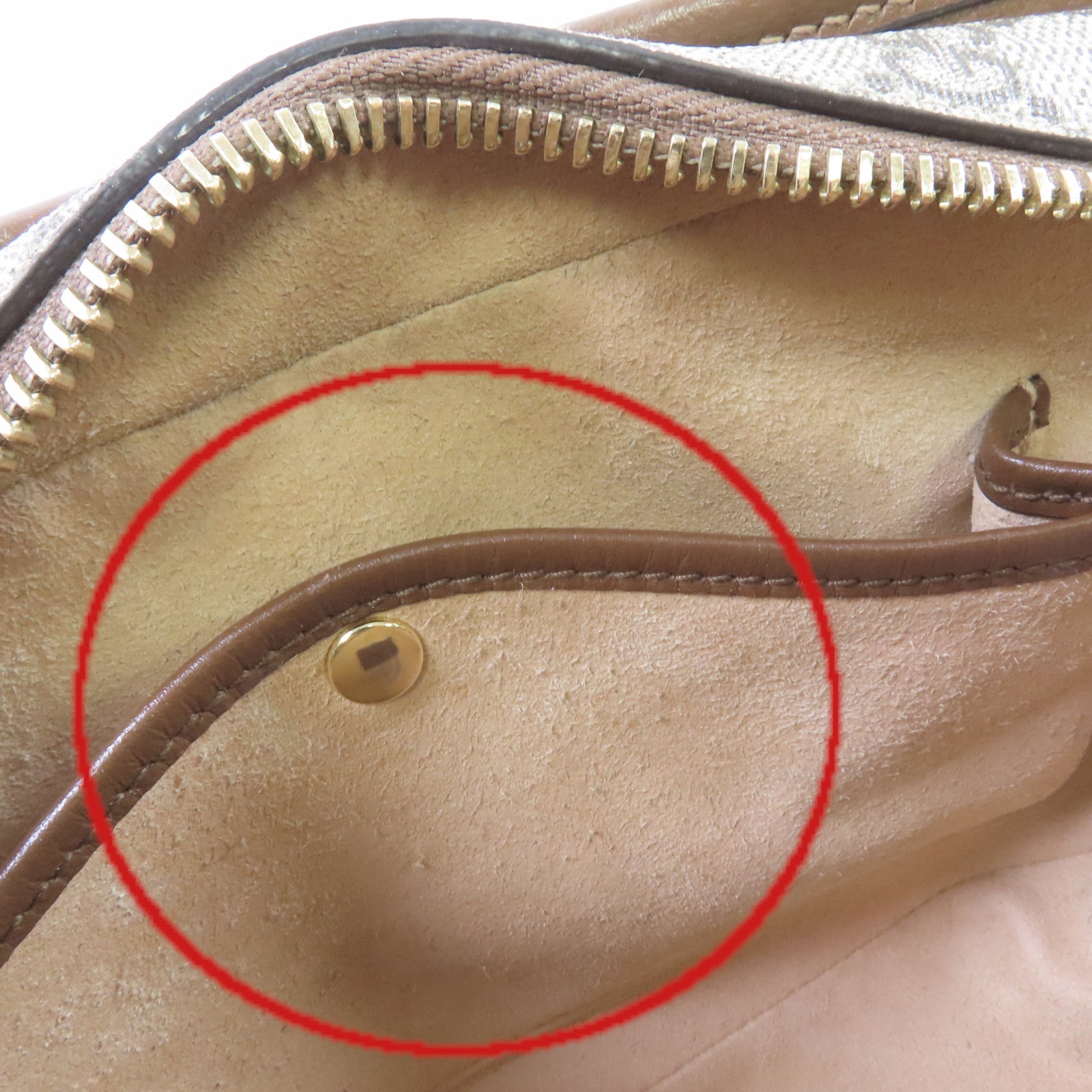 GUCCI 塗層帆布Interlocking G Shoulder Bag金扣肩背袋啡色