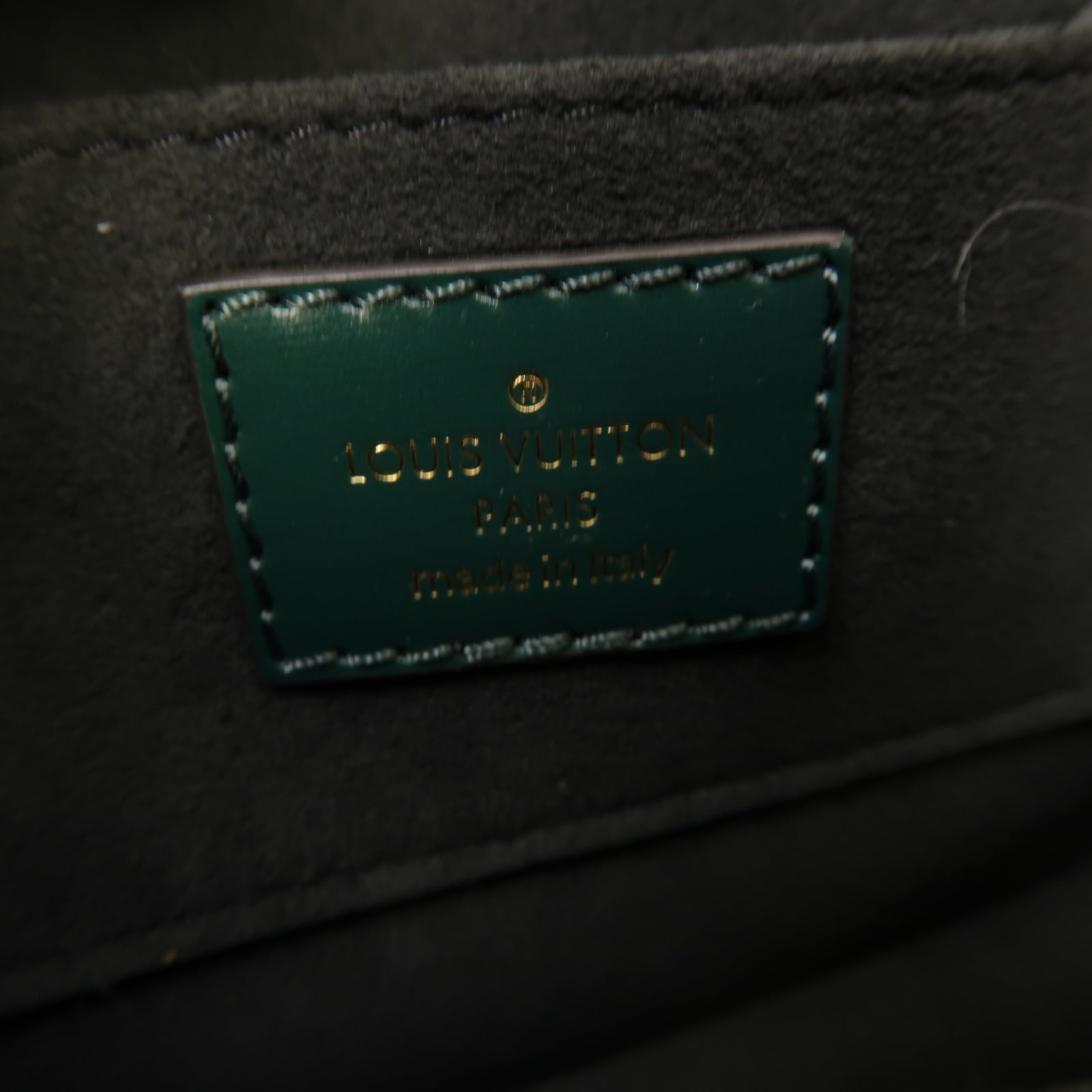 LOUIS VUITTON 【激減優惠】帆布Mini Dauphine金扣肩背袋綠色/白色