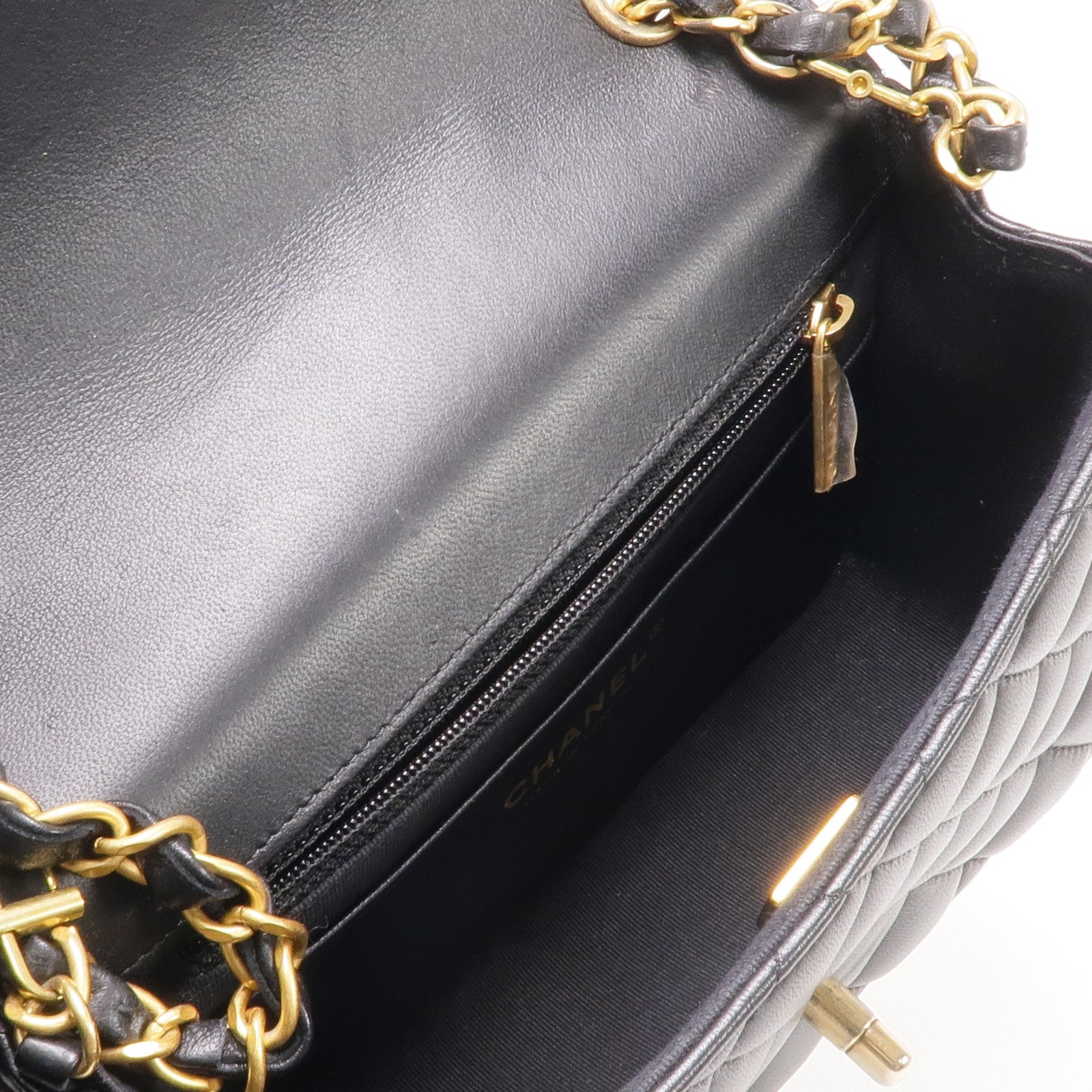 CHANEL 羊皮皮革Chain Shoulder Bag金扣鏈帶肩背袋
