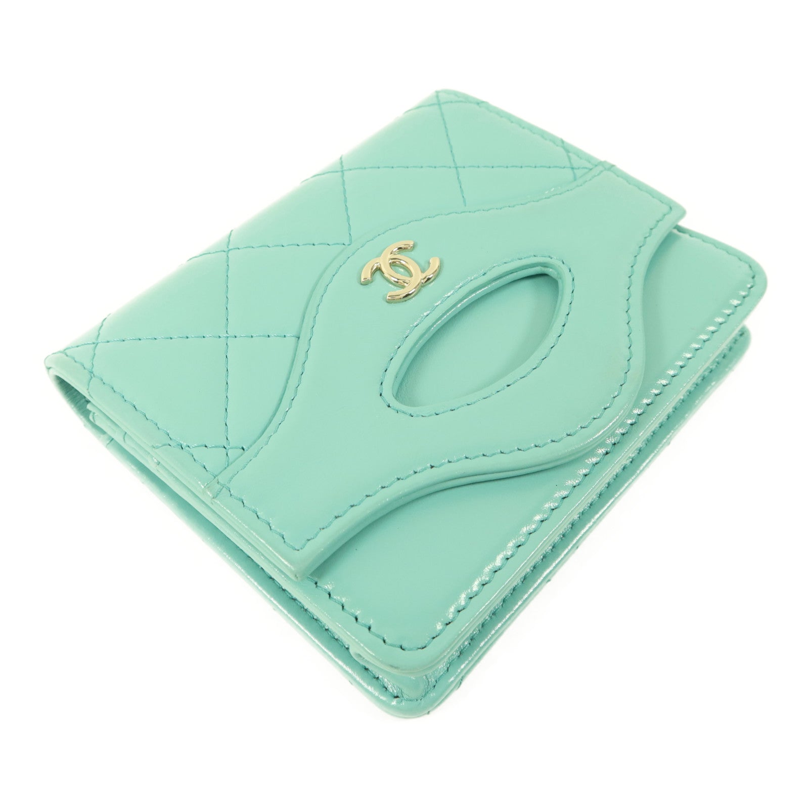 CHANEL 牛皮皮革Card Case金扣卡片套